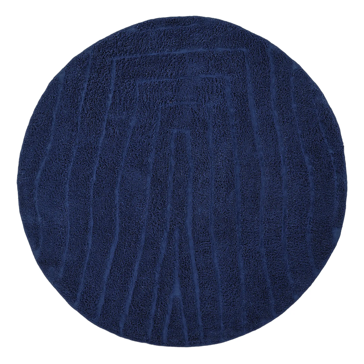 Tappeti rotondi - Farley Natural Cotton Shaggy (blu)