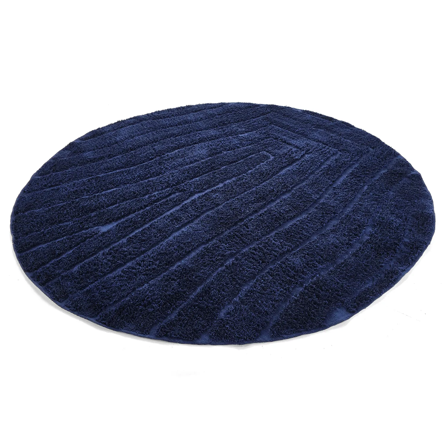 Tappeti rotondi - Farley Natural Cotton Shaggy (blu)