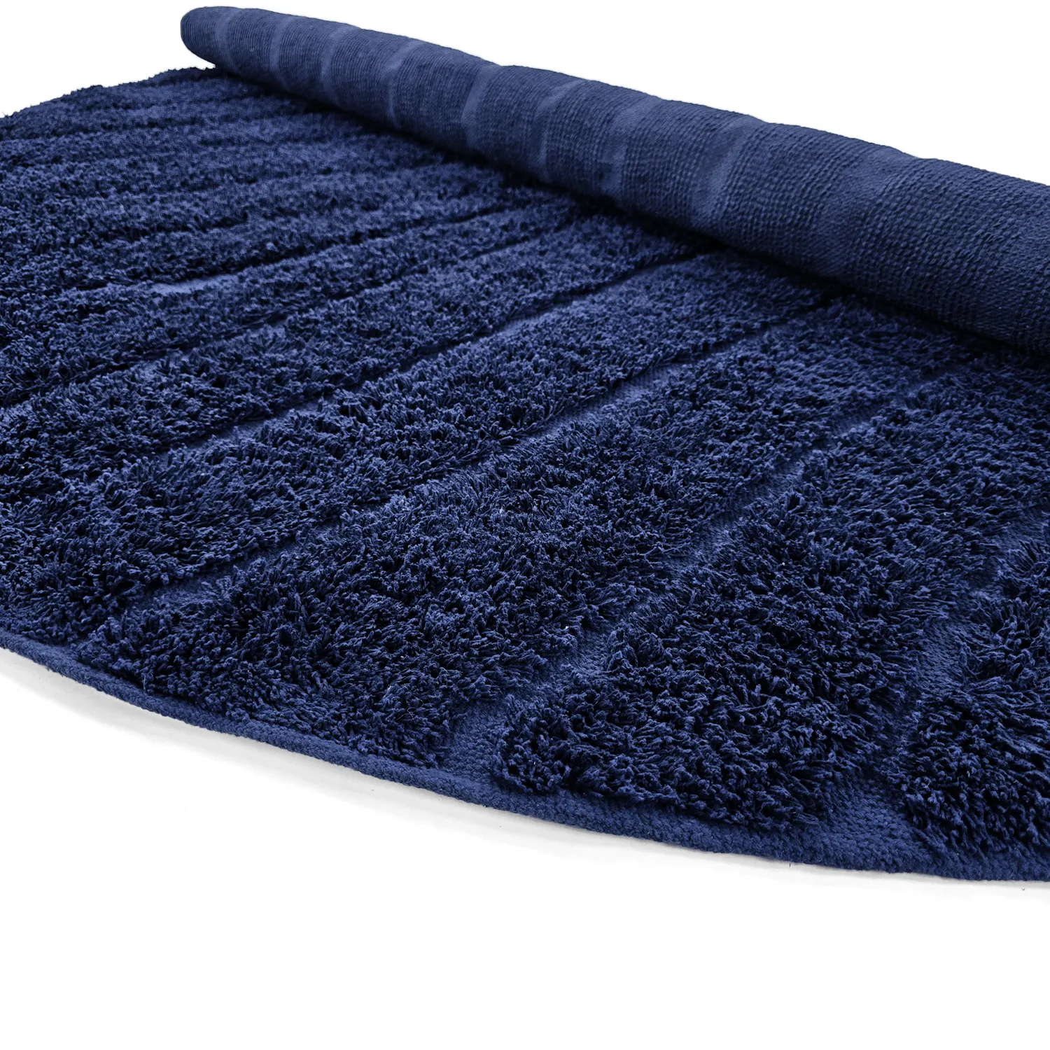 Tappeti rotondi - Farley Natural Cotton Shaggy (blu)