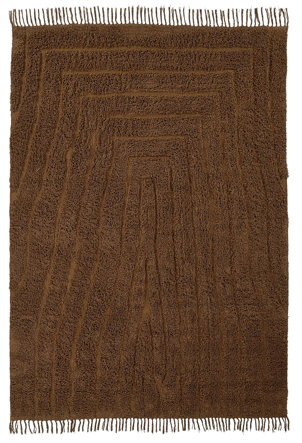 Tappeto A Pelo Lungo - Farley Natural Cotton Shaggy (marrone)