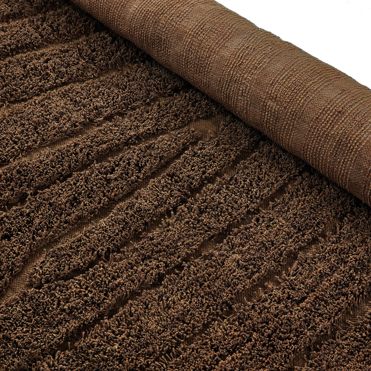 Tappeto A Pelo Lungo - Farley Natural Cotton Shaggy (marrone)