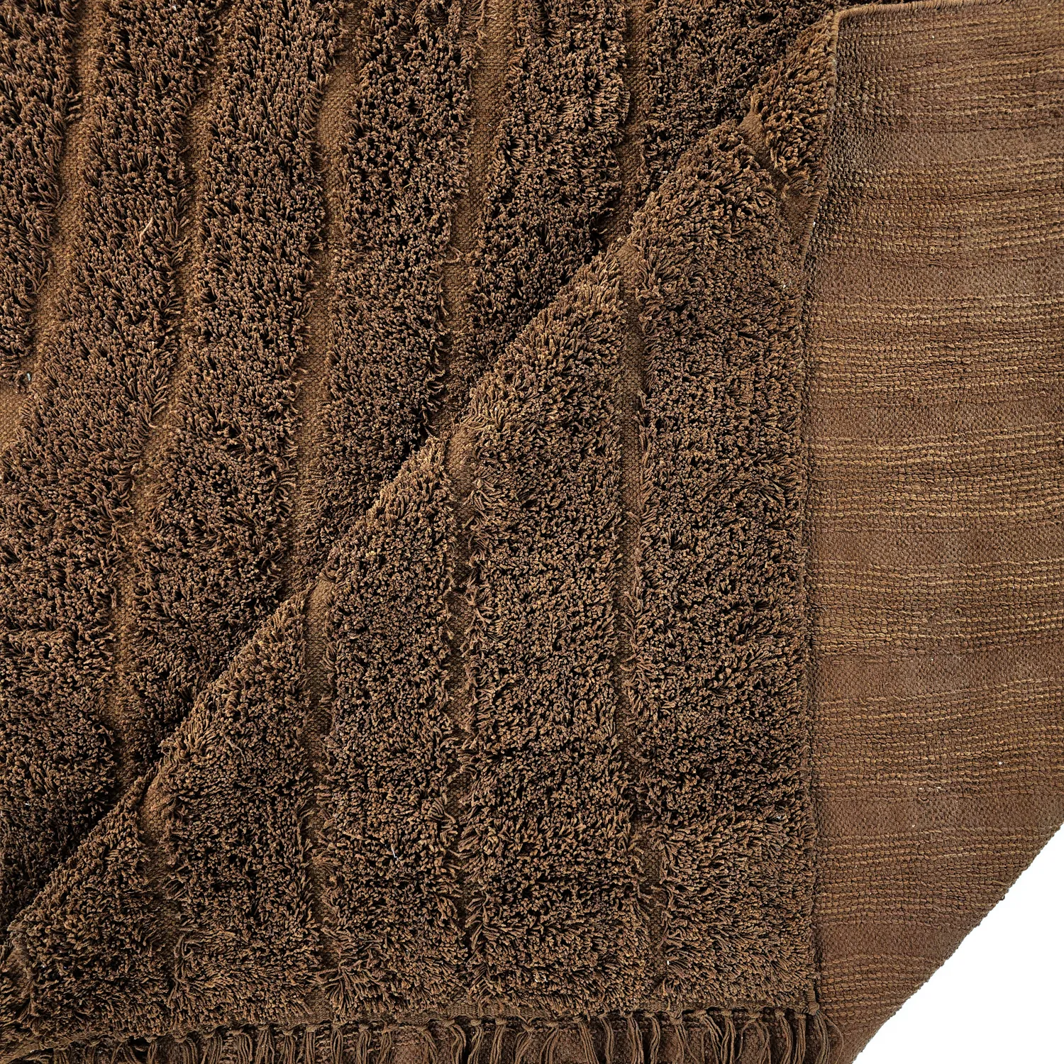 Tappeto A Pelo Lungo - Farley Natural Cotton Shaggy (marrone)