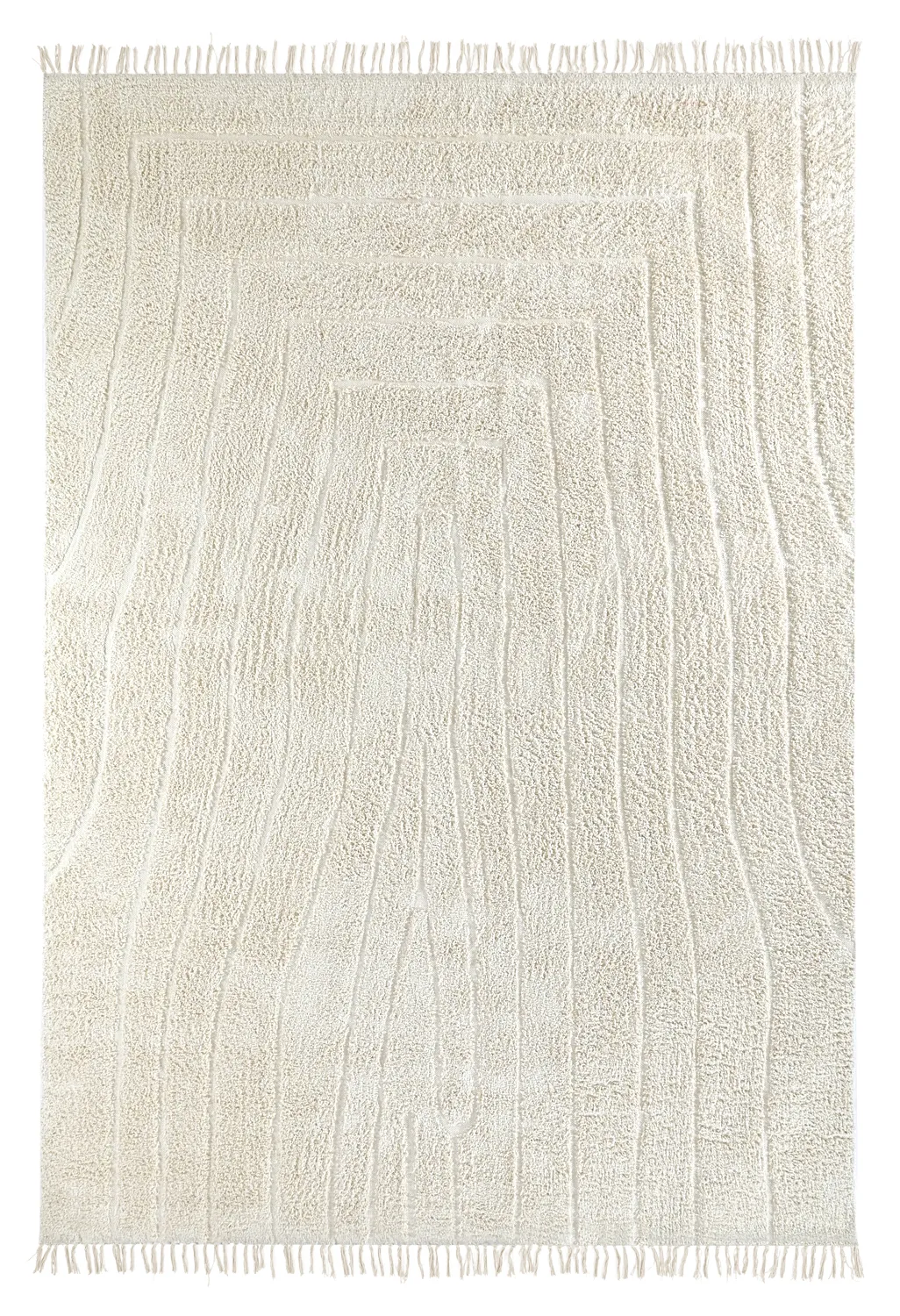 Tappeto A Pelo Lungo - Farley Natural Cotton Shaggy (bianco)
