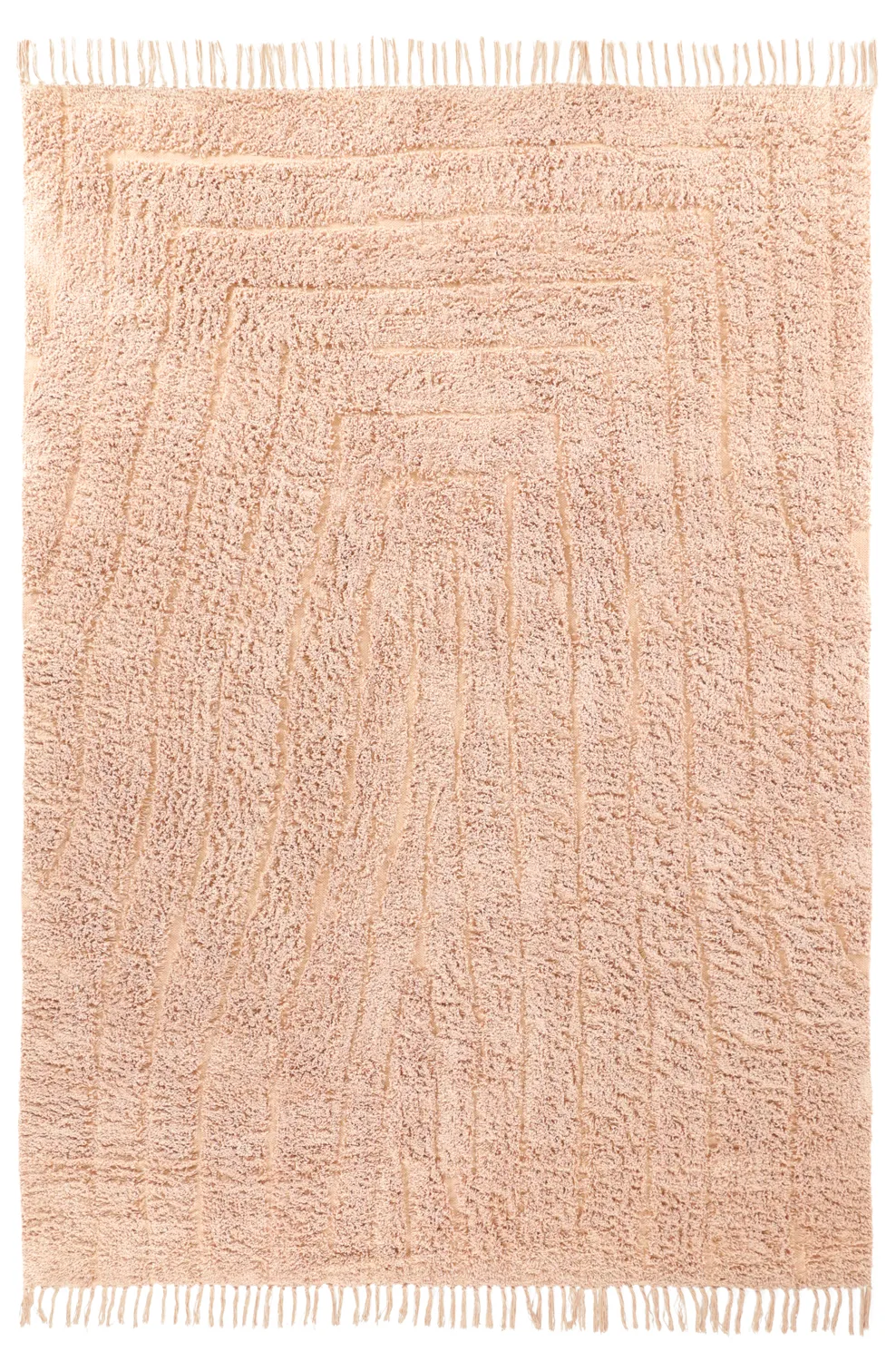 Tappeto A Pelo Lungo - Farley Natural Cotton Shaggy (rosa)