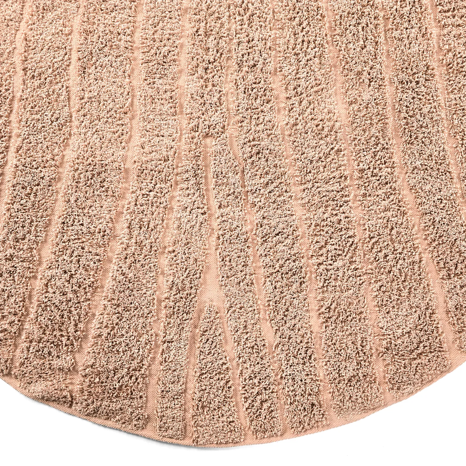 Tappeti rotondi - Farley Natural Cotton Shaggy (rosa)