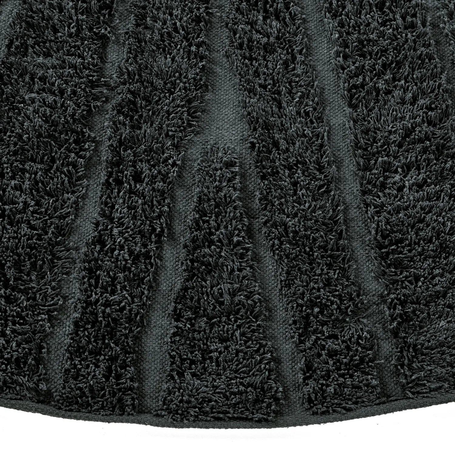 Tappeti rotondi - Farley Natural Cotton Shaggy (nero)
