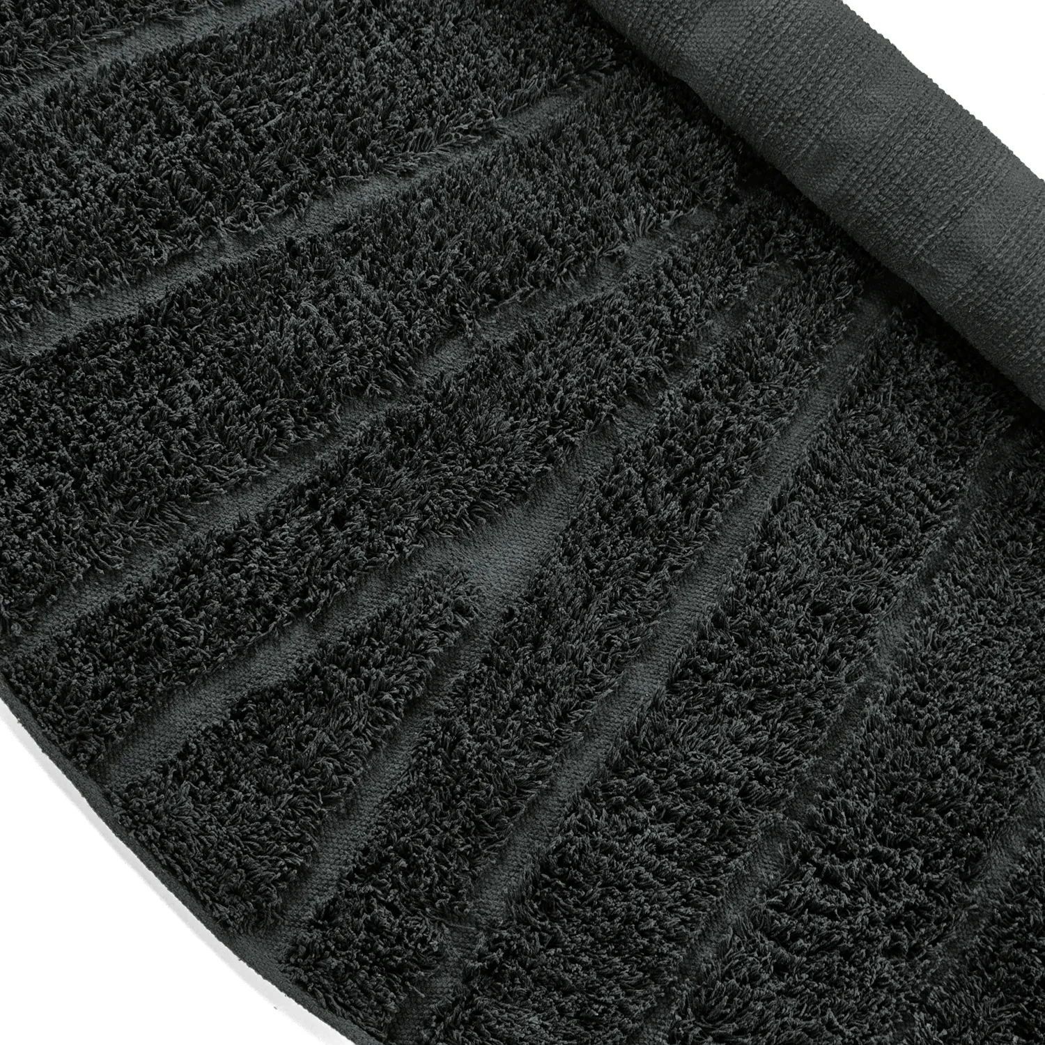 Tappeti rotondi - Farley Natural Cotton Shaggy (nero)