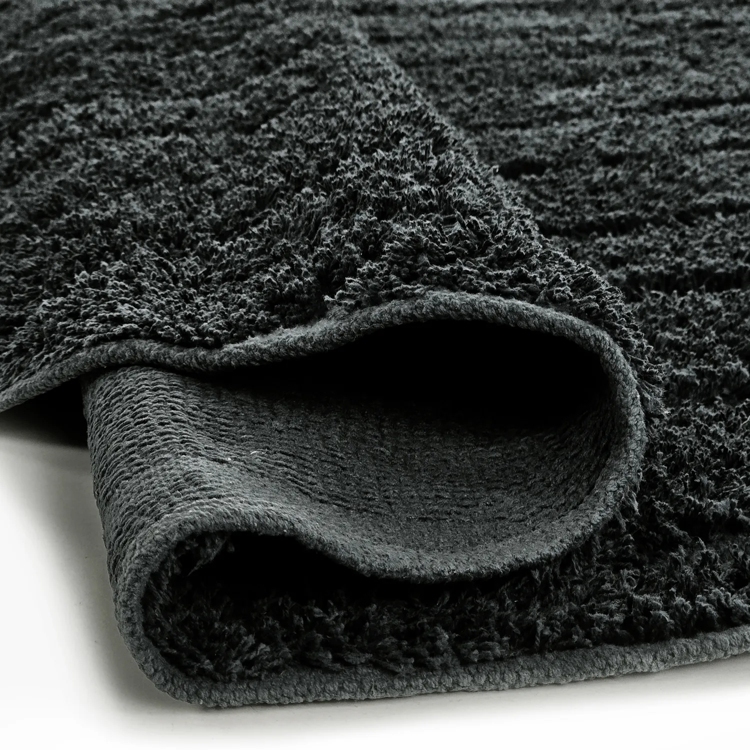 Tappeti rotondi - Farley Natural Cotton Shaggy (nero)