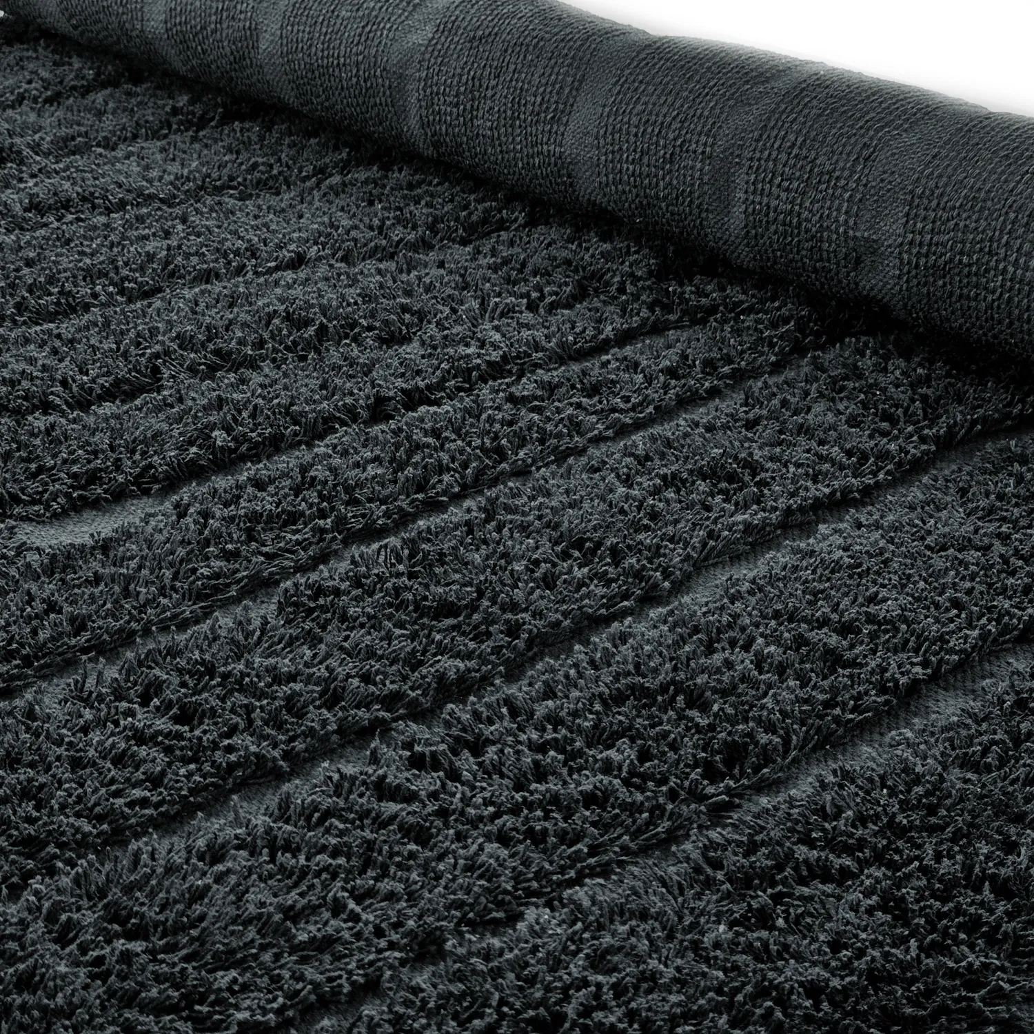 Tappeti rotondi - Farley Natural Cotton Shaggy (nero)