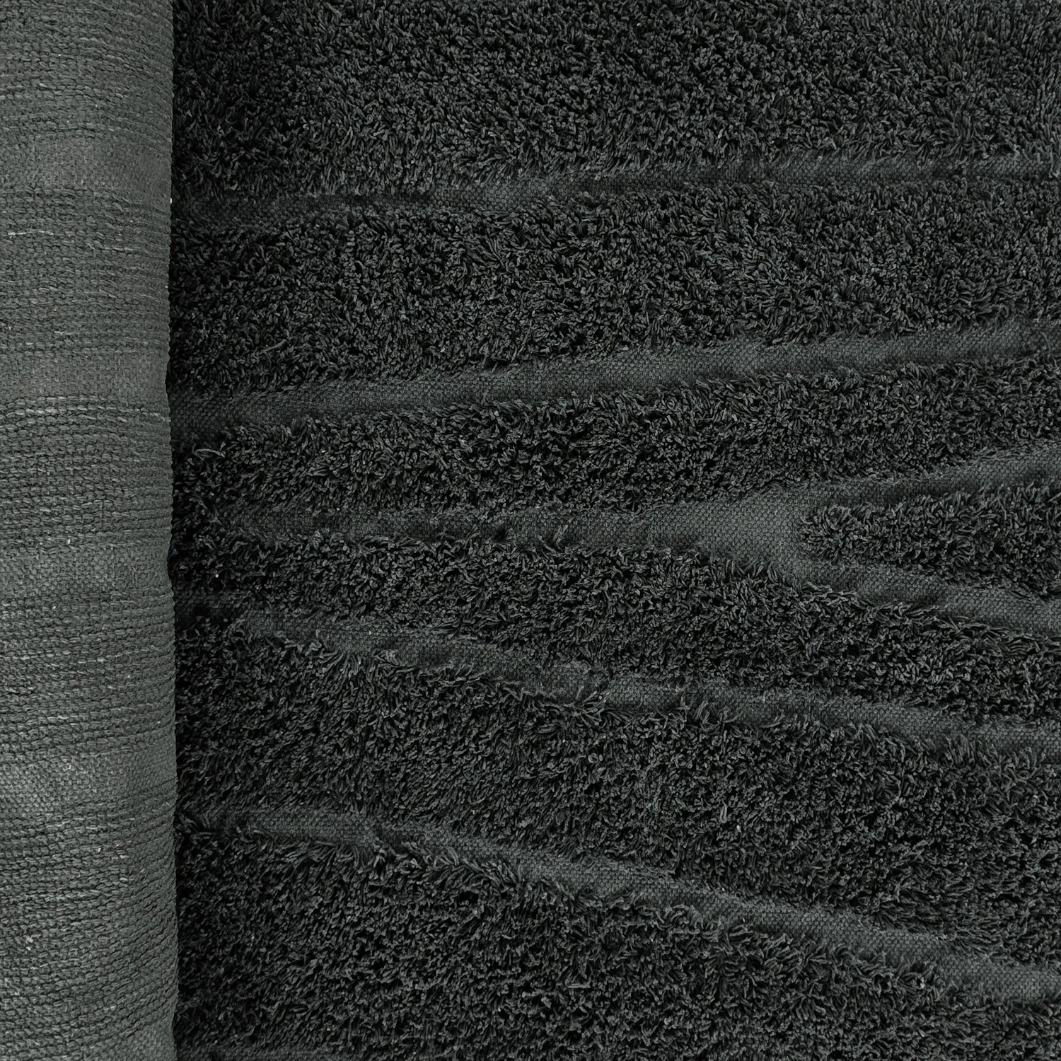 Tappeti rotondi - Farley Natural Cotton Shaggy (nero)
