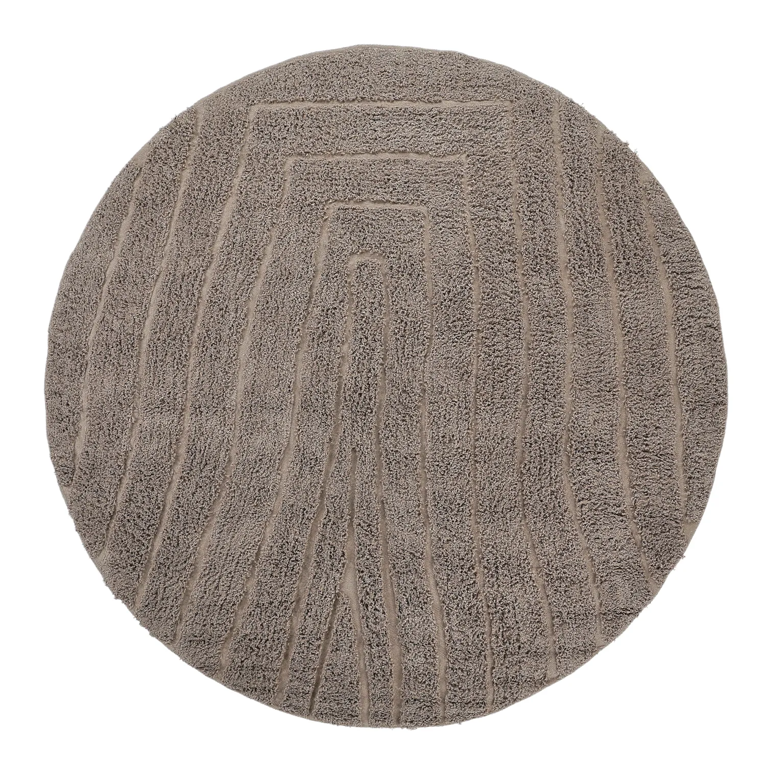 Tappeti rotondi - Farley Natural Cotton Shaggy (tortora)