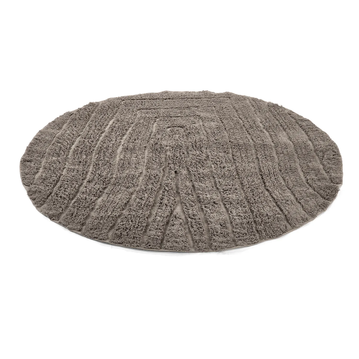 Tappeti rotondi - Farley Natural Cotton Shaggy (tortora)