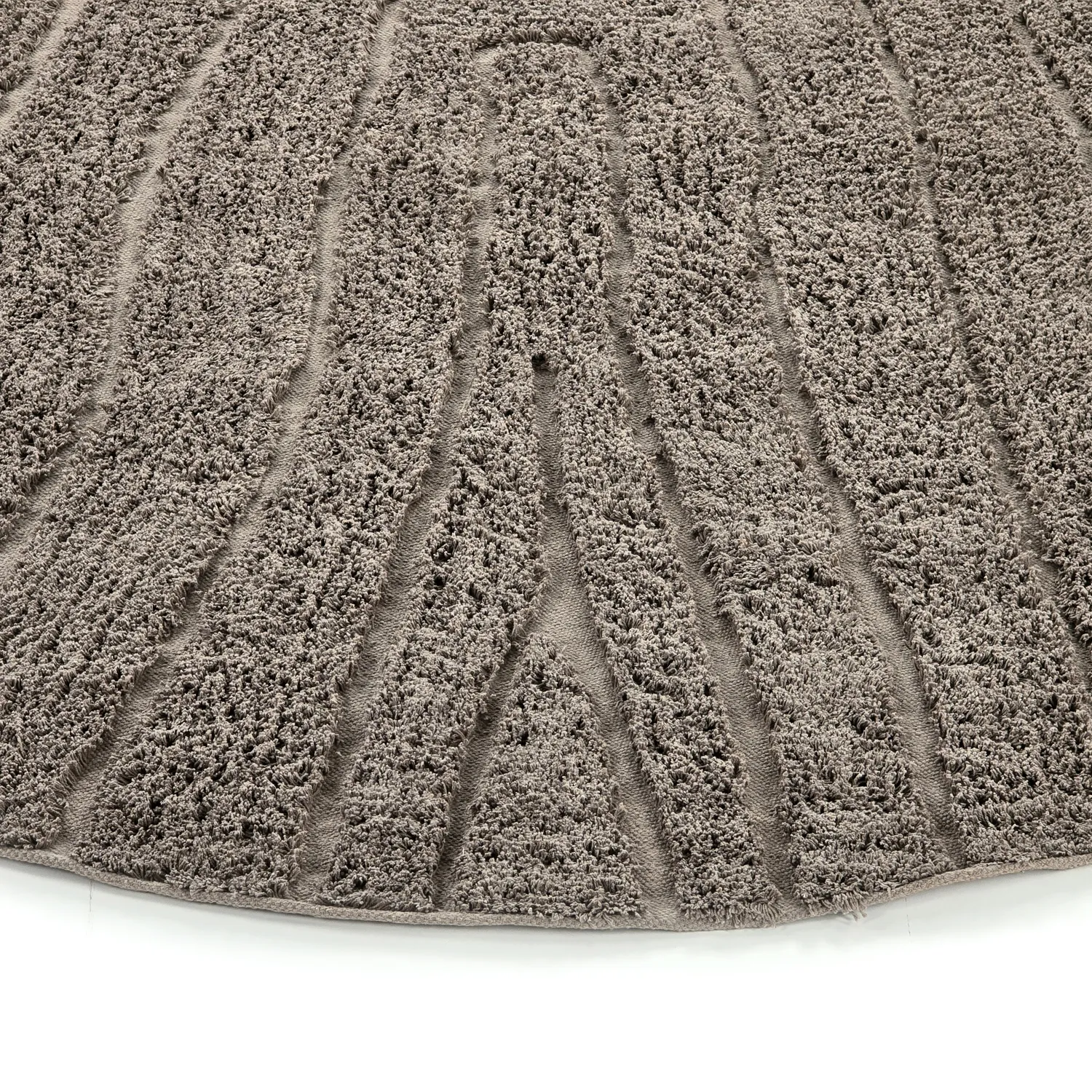 Tappeti rotondi - Farley Natural Cotton Shaggy (tortora)