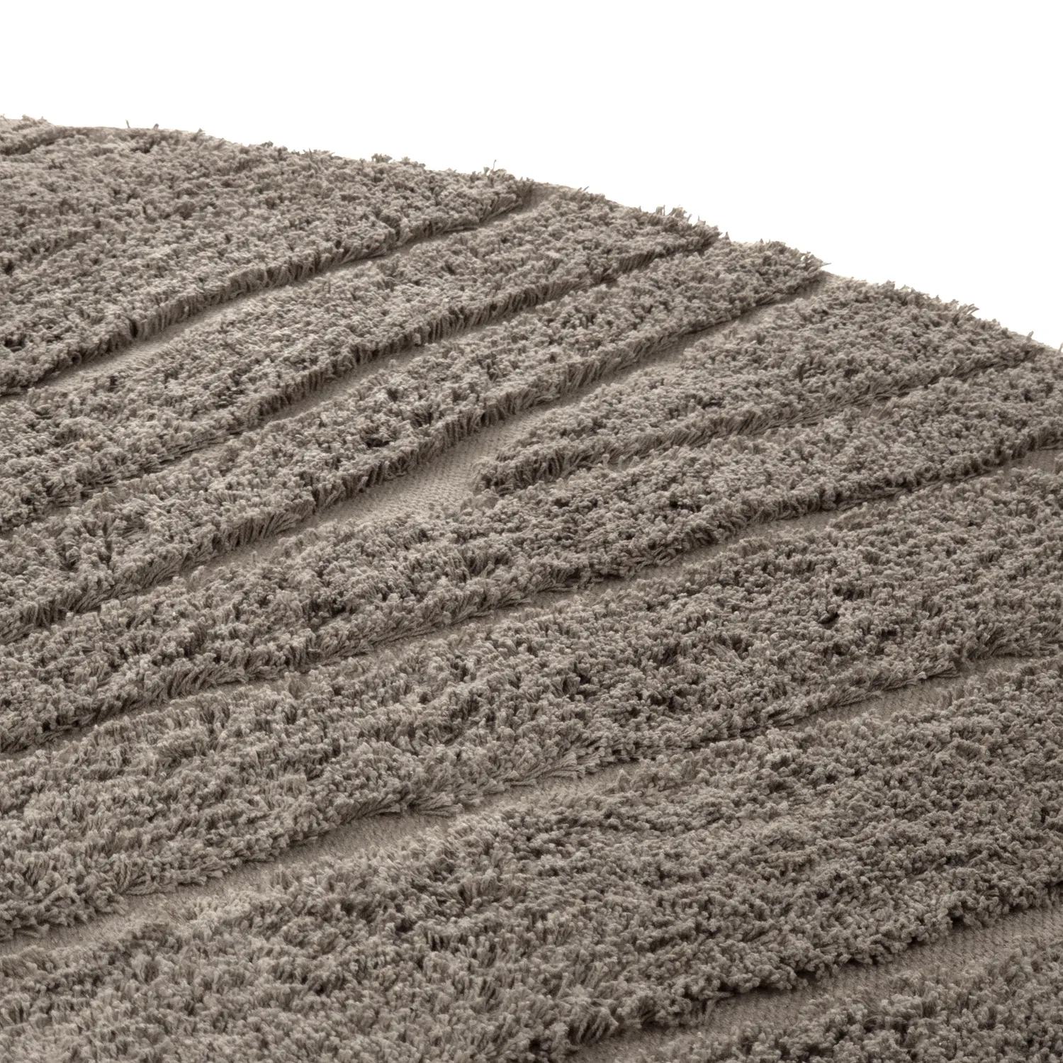Tappeti rotondi - Farley Natural Cotton Shaggy (tortora)