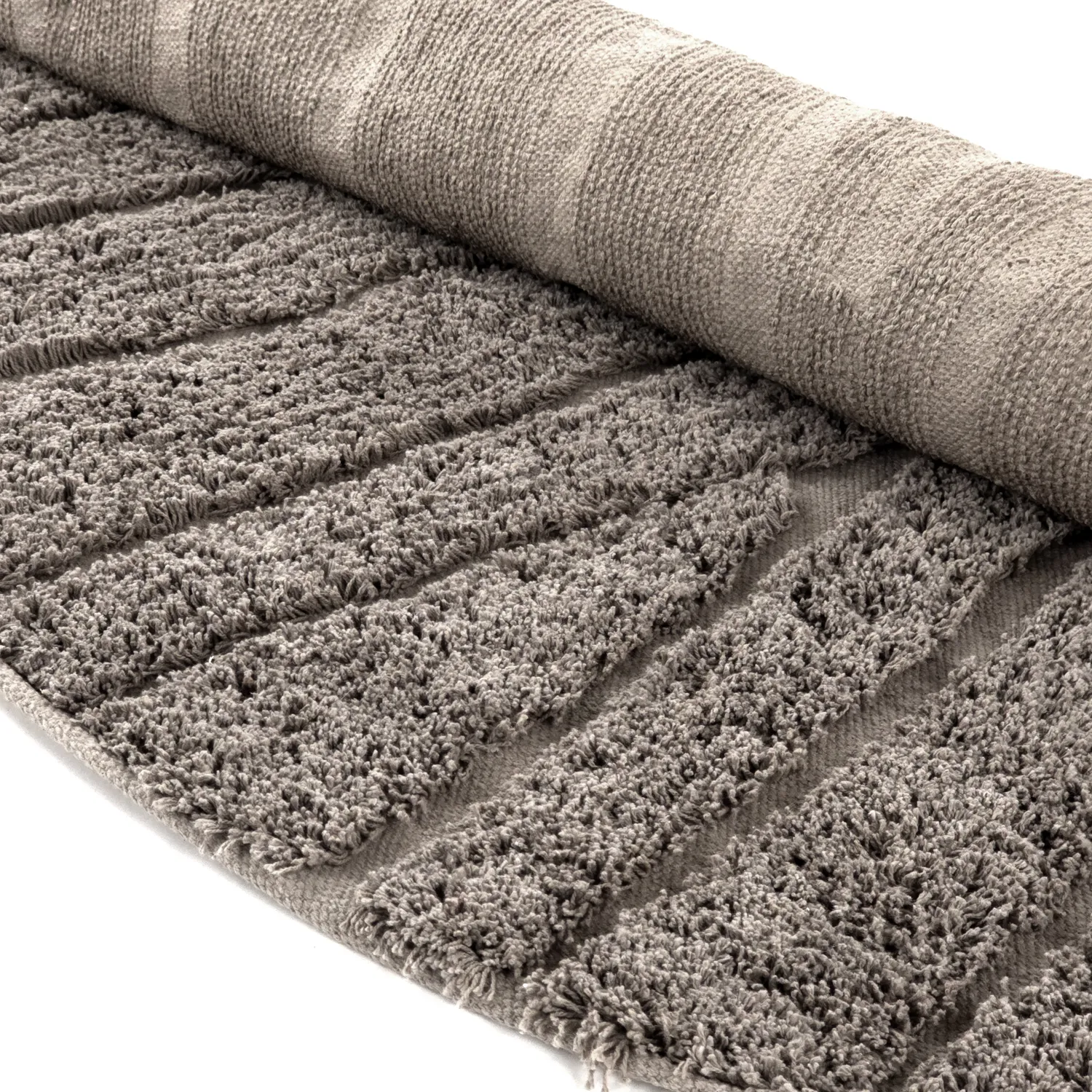 Tappeti rotondi - Farley Natural Cotton Shaggy (tortora)