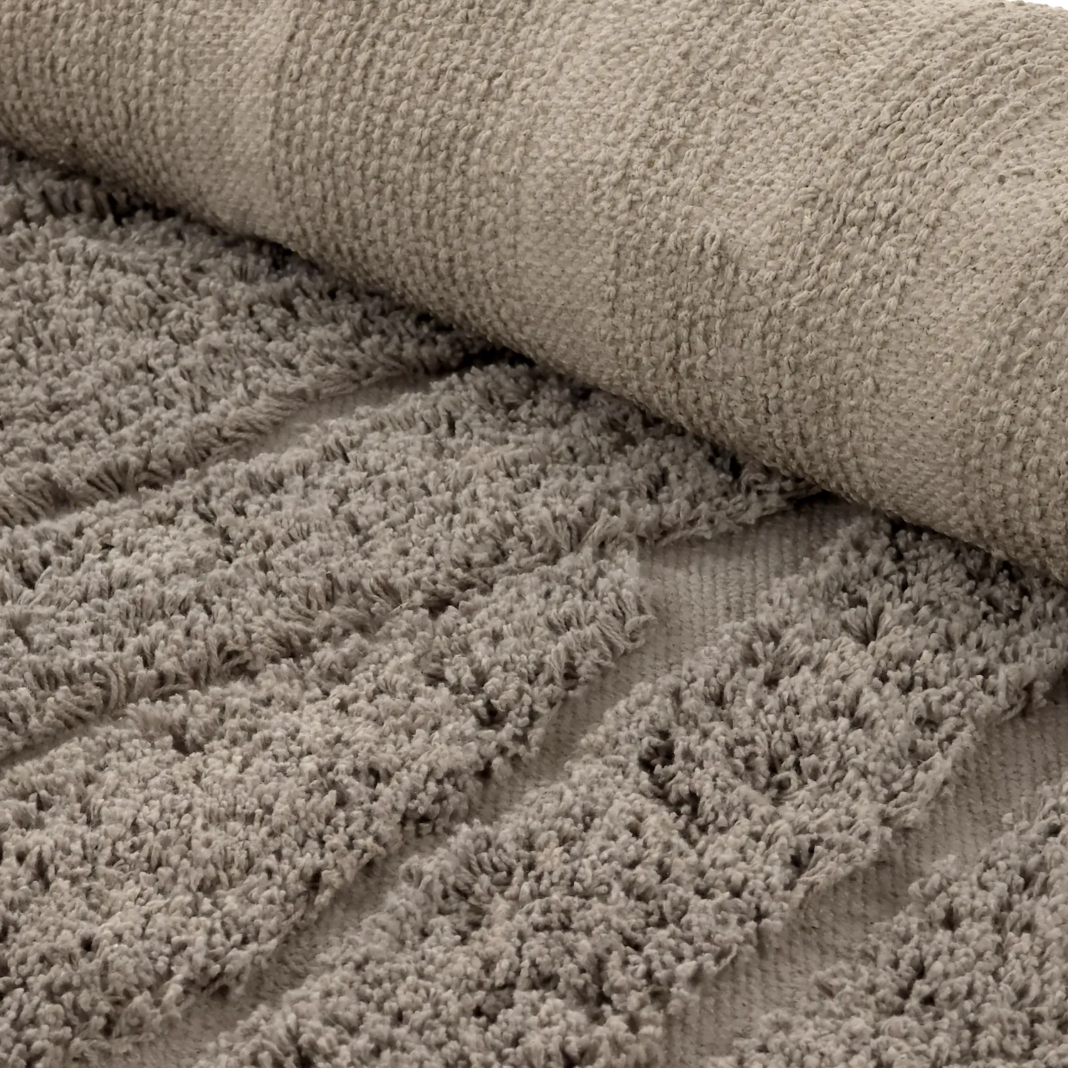Tappeti rotondi - Farley Natural Cotton Shaggy (tortora)