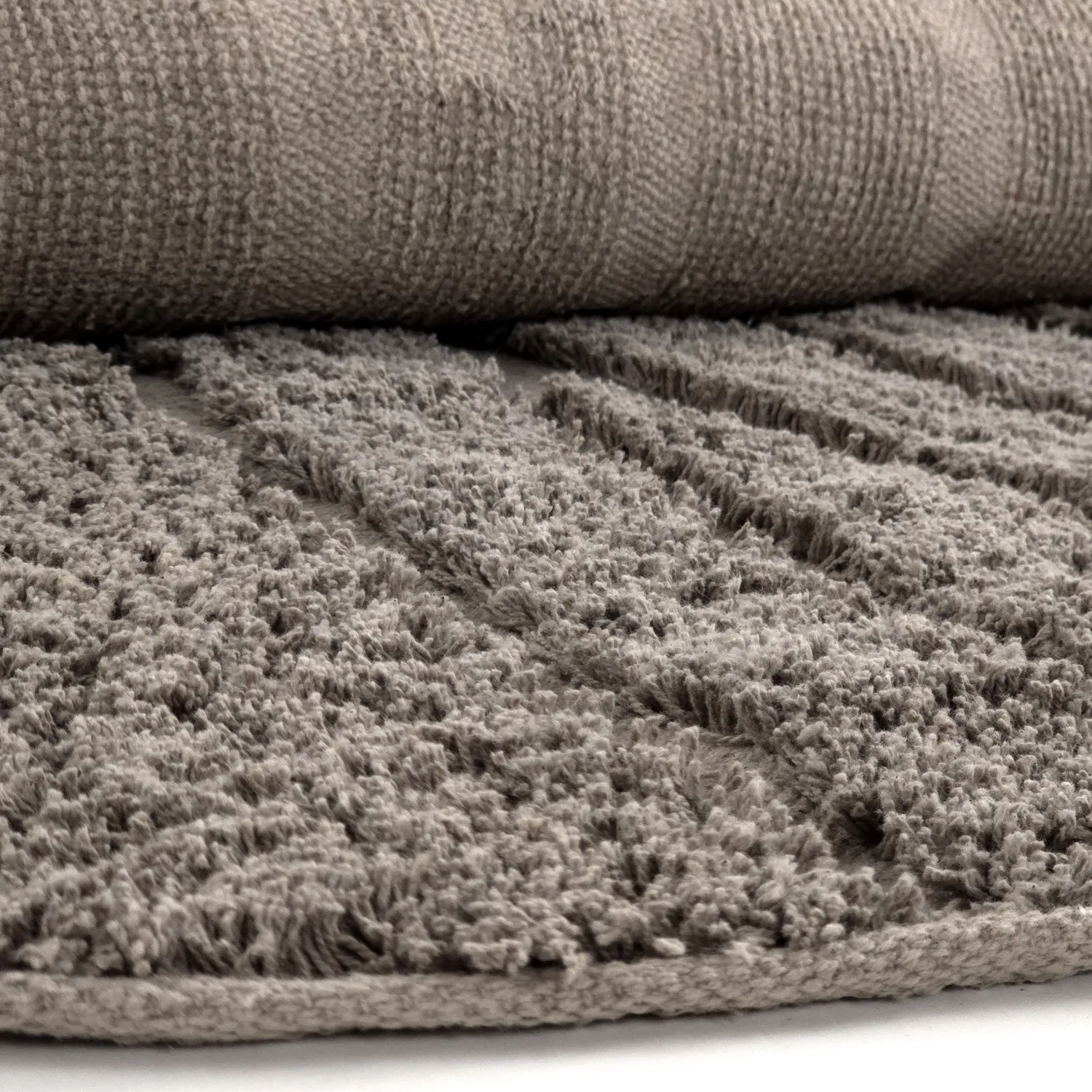 Tappeti rotondi - Farley Natural Cotton Shaggy (tortora)