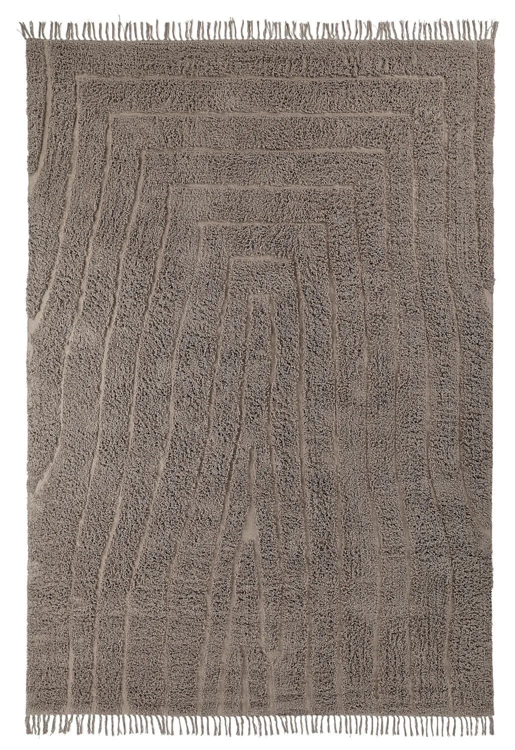 Tappeto A Pelo Lungo - Farley Natural Cotton Shaggy (tortora)