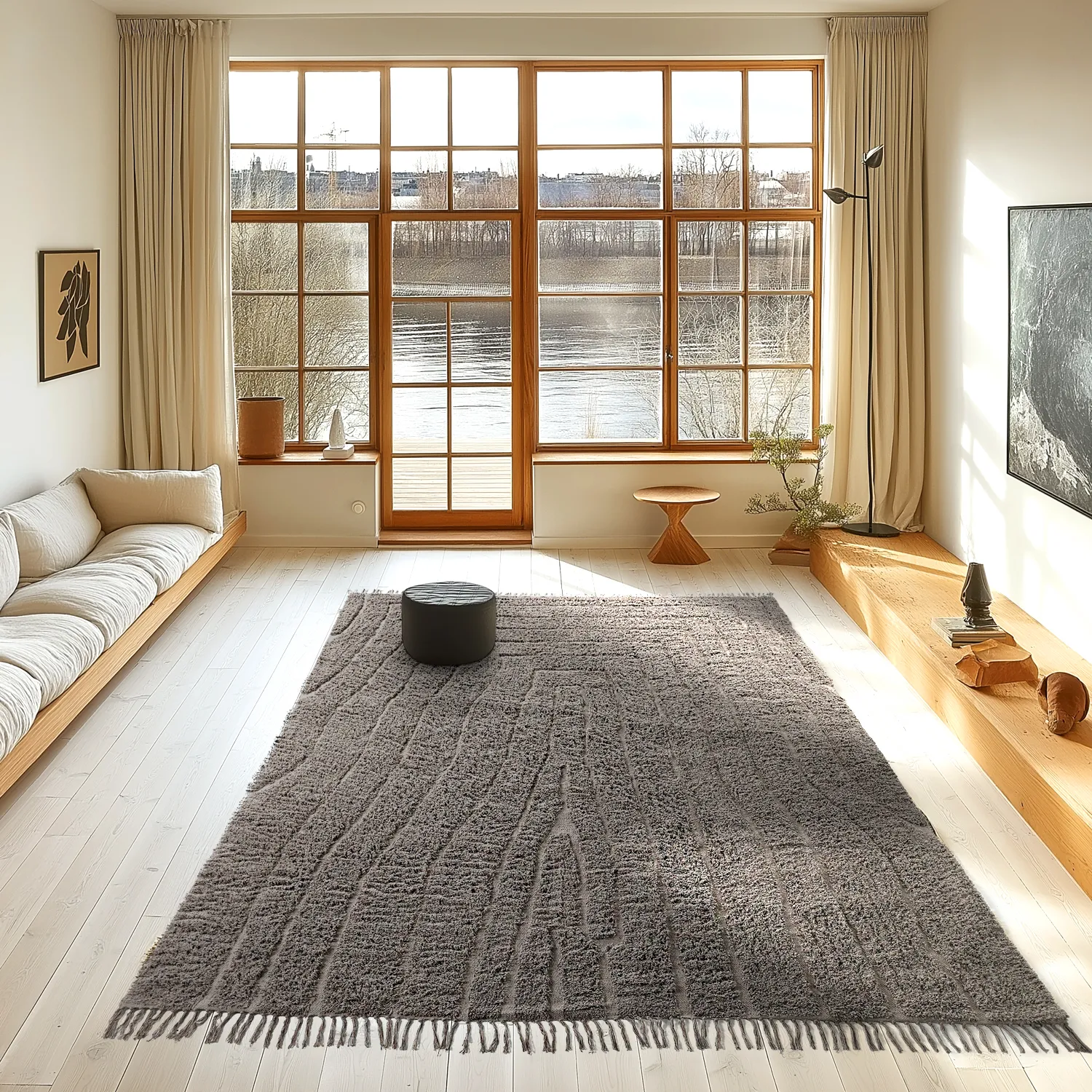 Tappeto A Pelo Lungo - Farley Natural Cotton Shaggy (tortora)