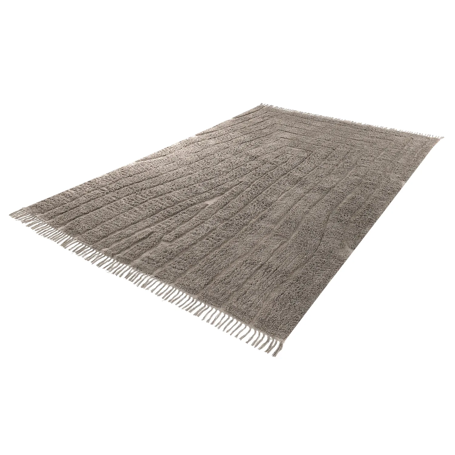 Tappeto A Pelo Lungo - Farley Natural Cotton Shaggy (tortora)