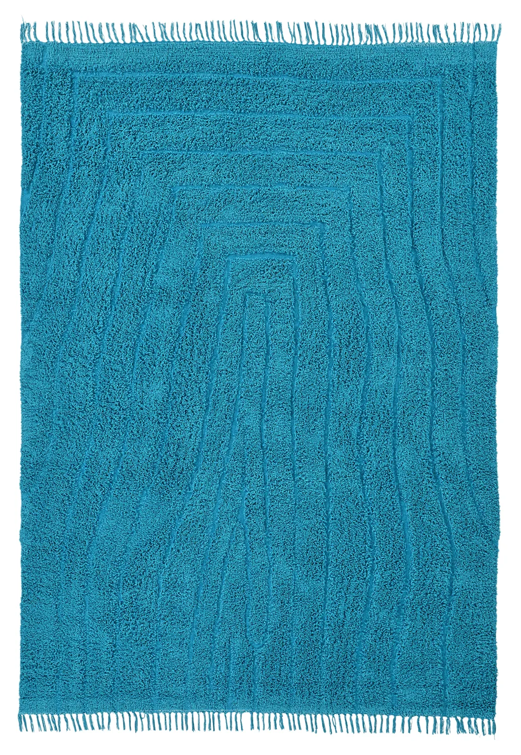 Tappeto A Pelo Lungo - Farley Natural Cotton Shaggy (turchese)
