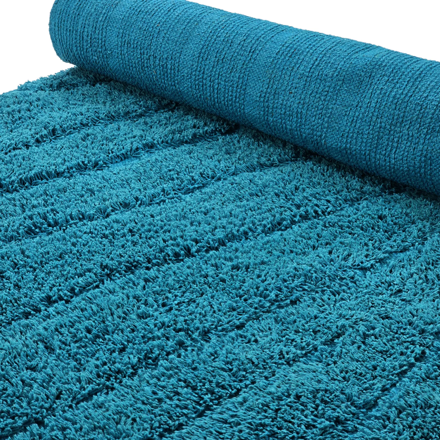 Tappeto A Pelo Lungo - Farley Natural Cotton Shaggy (turchese)