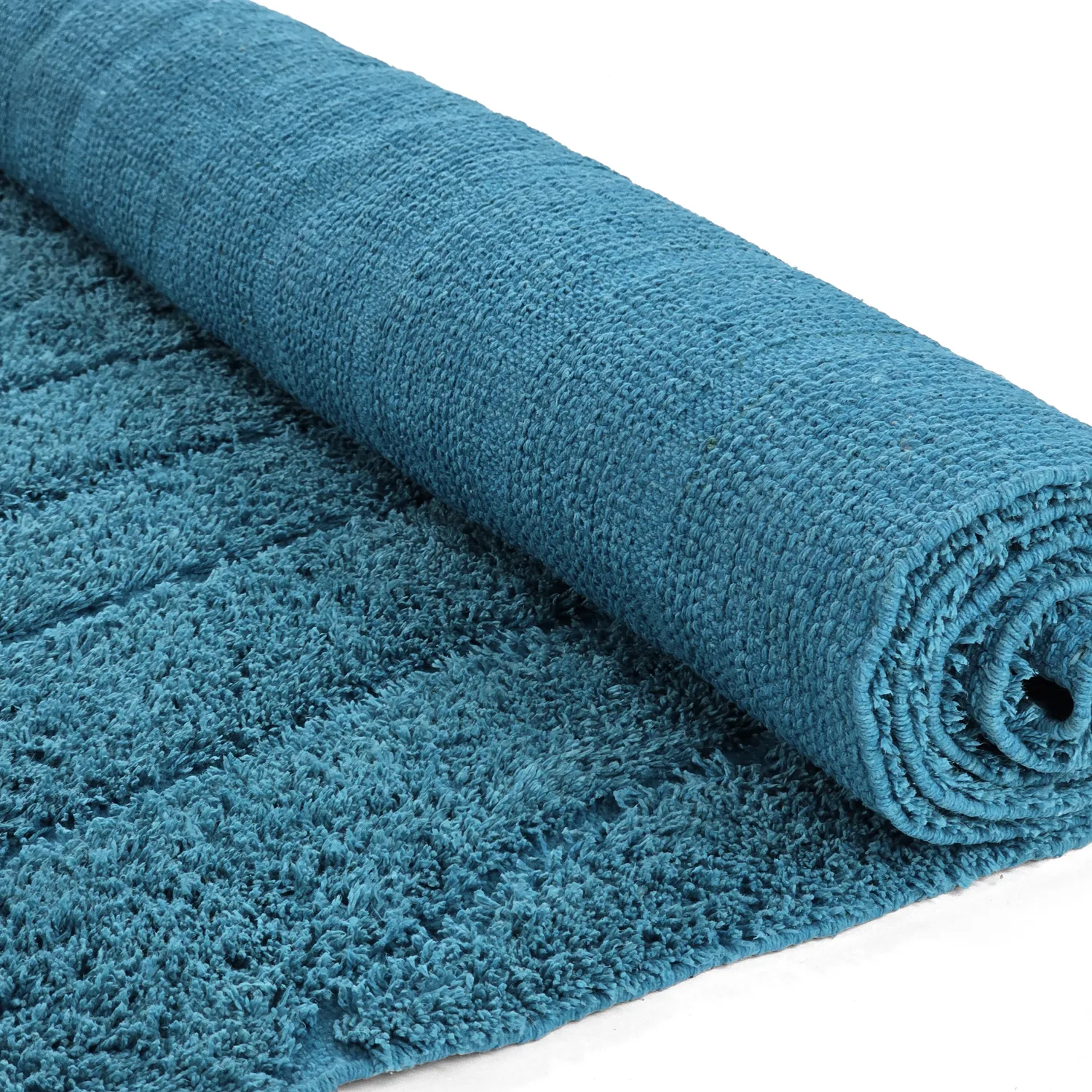Tappeto A Pelo Lungo - Farley Natural Cotton Shaggy (turchese)