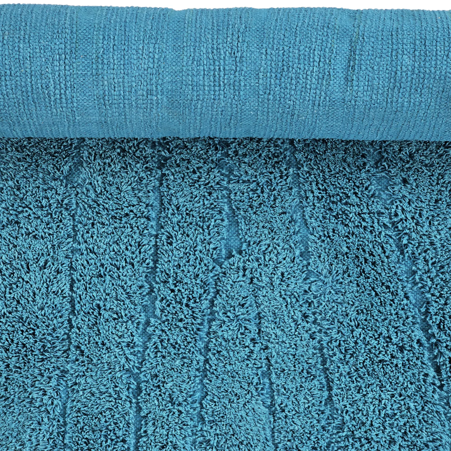 Tappeto A Pelo Lungo - Farley Natural Cotton Shaggy (turchese)