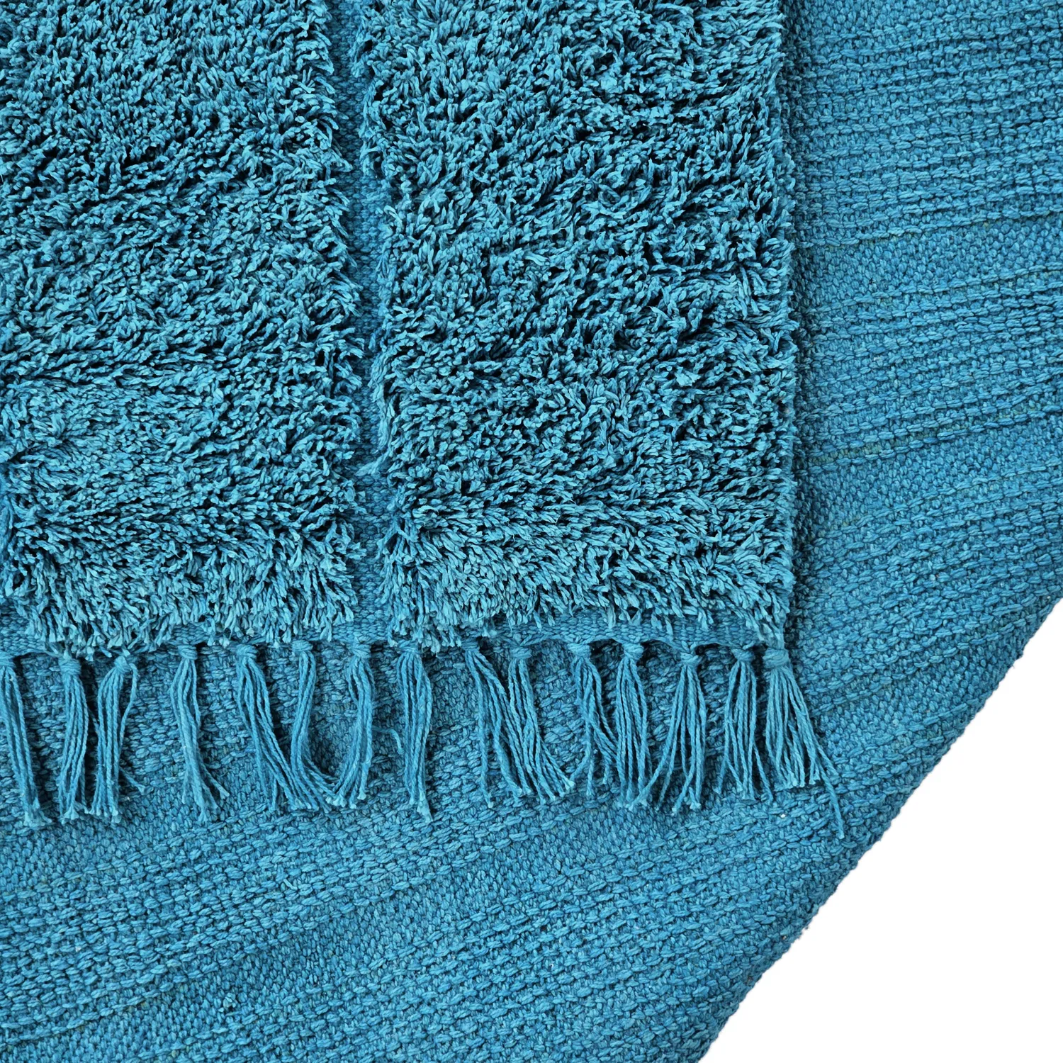 Tappeto A Pelo Lungo - Farley Natural Cotton Shaggy (turchese)