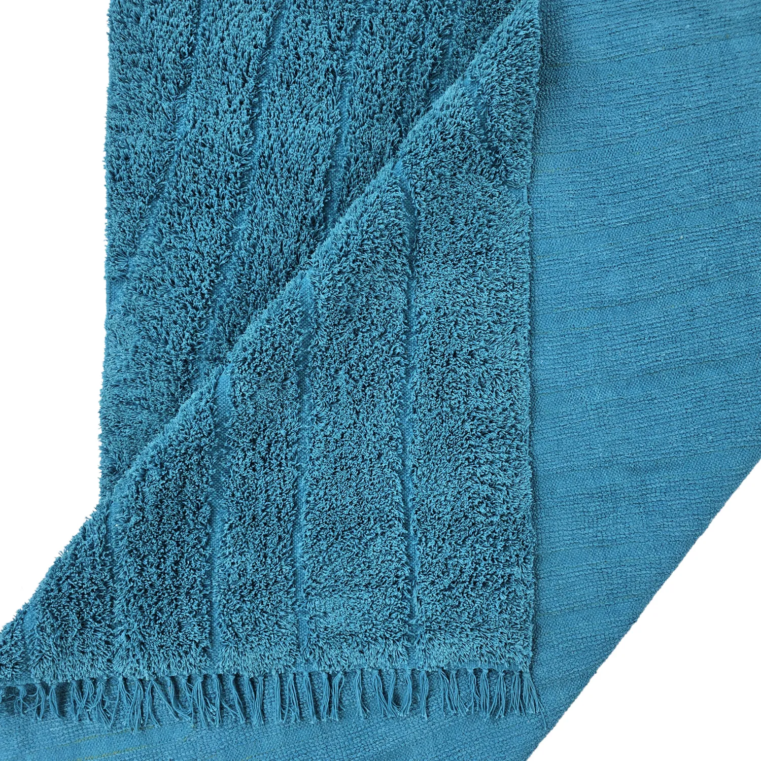 Tappeto A Pelo Lungo - Farley Natural Cotton Shaggy (turchese)