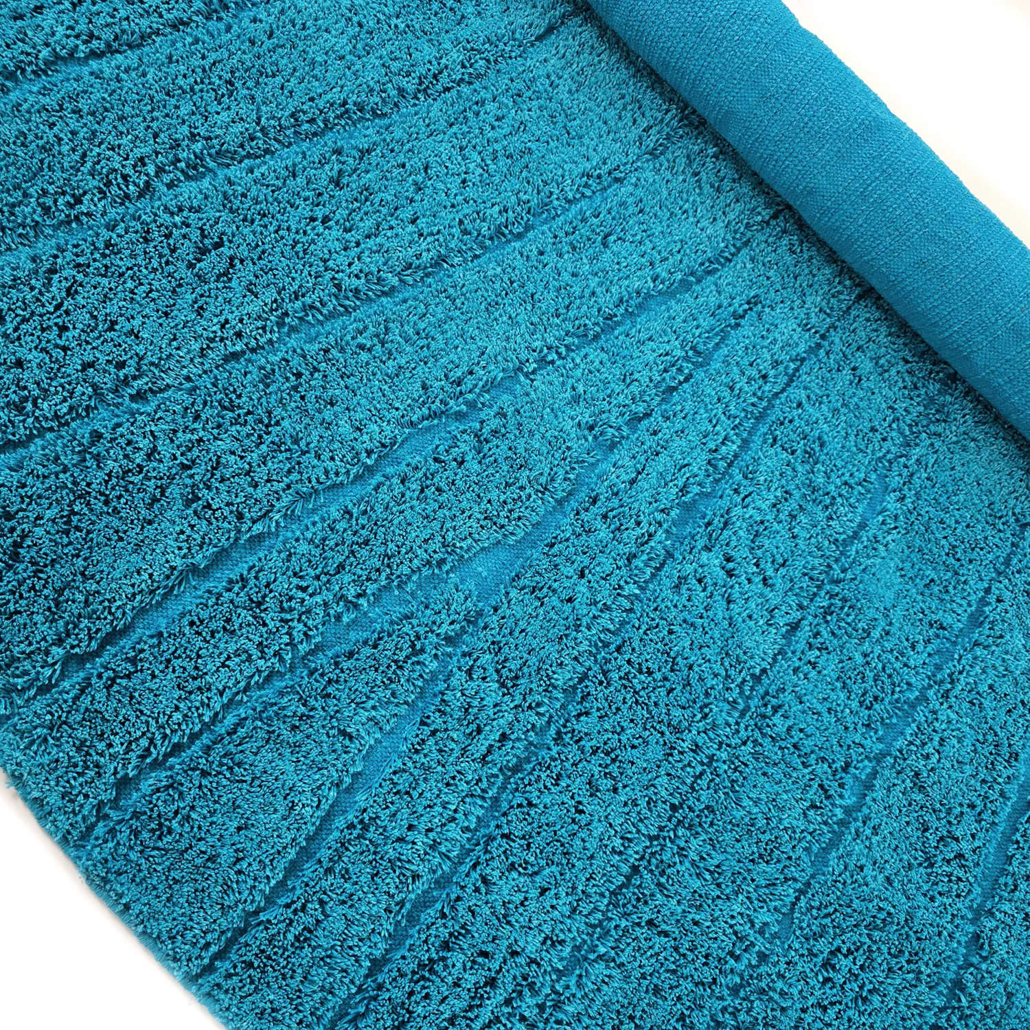 Tappeti rotondi - Farley Natural Cotton Shaggy (turchese)