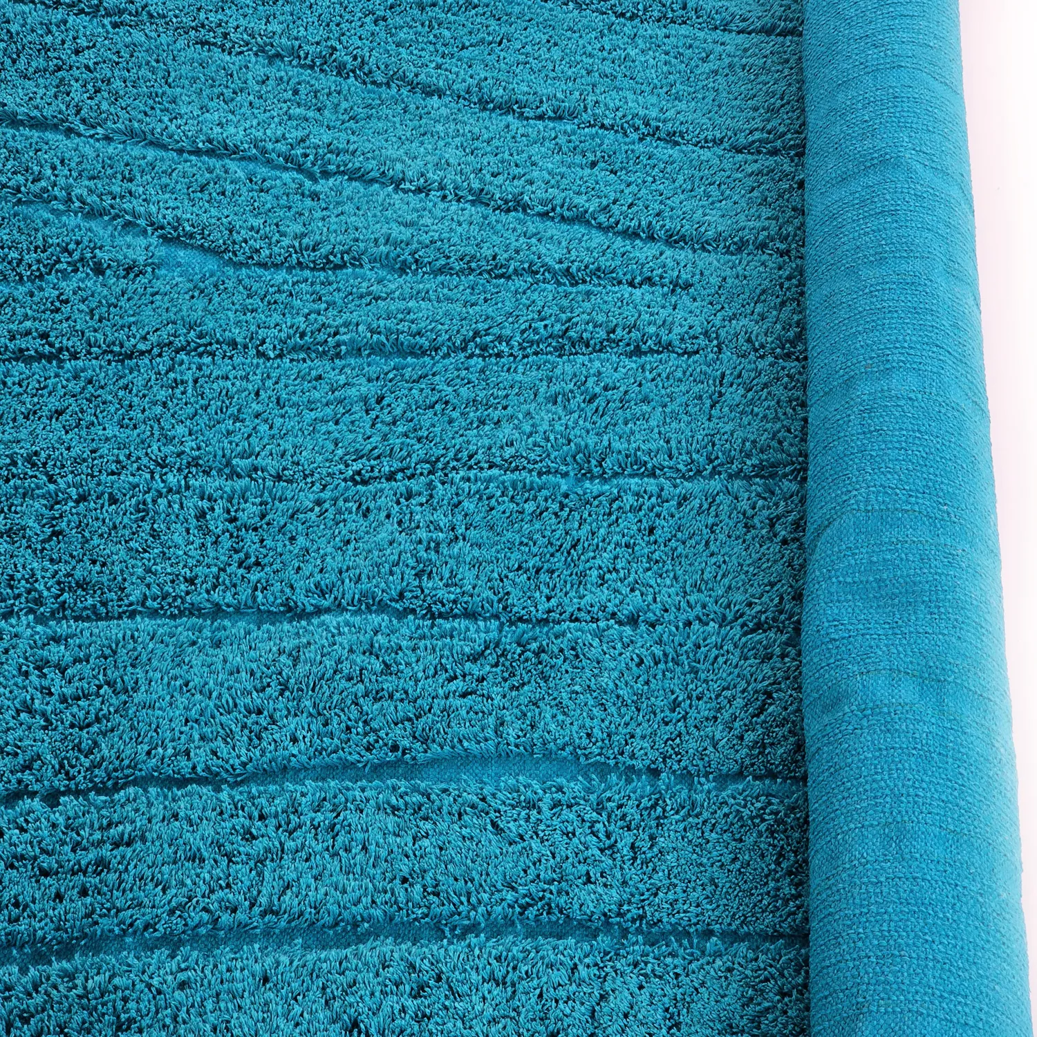 Tappeti rotondi - Farley Natural Cotton Shaggy (turchese)