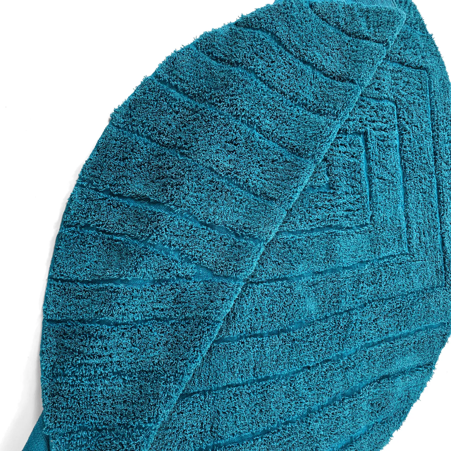 Tappeti rotondi - Farley Natural Cotton Shaggy (turchese)