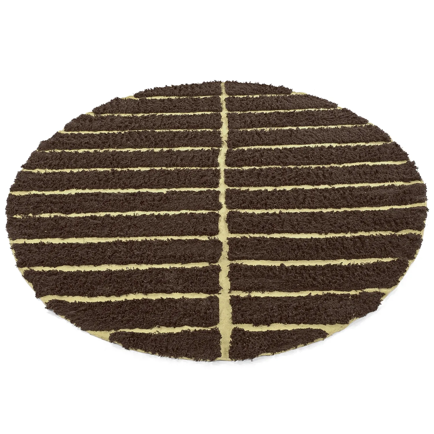 Tappeto rotondo - Ikara Natural Cotton Shaggy (marrone)