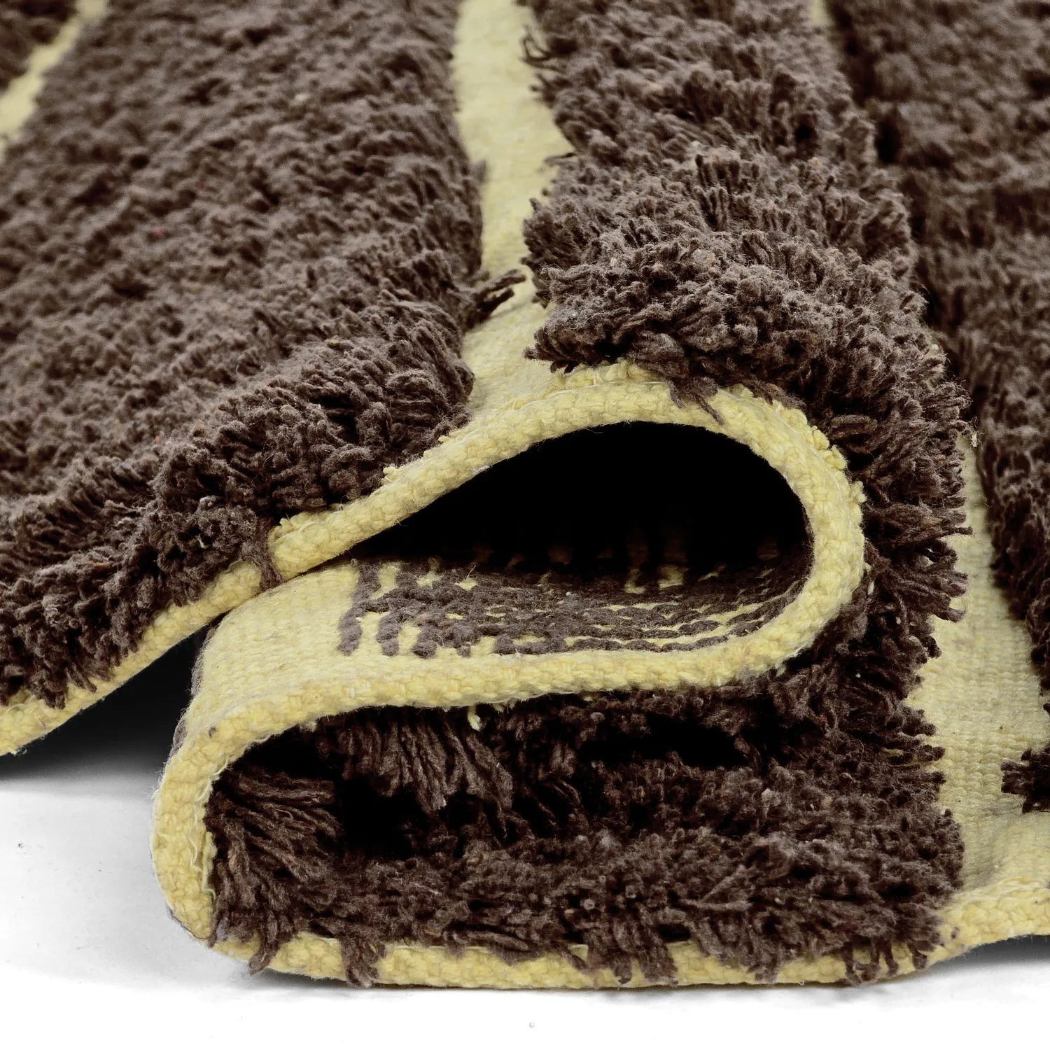 Tappeto rotondo - Ikara Natural Cotton Shaggy (marrone)