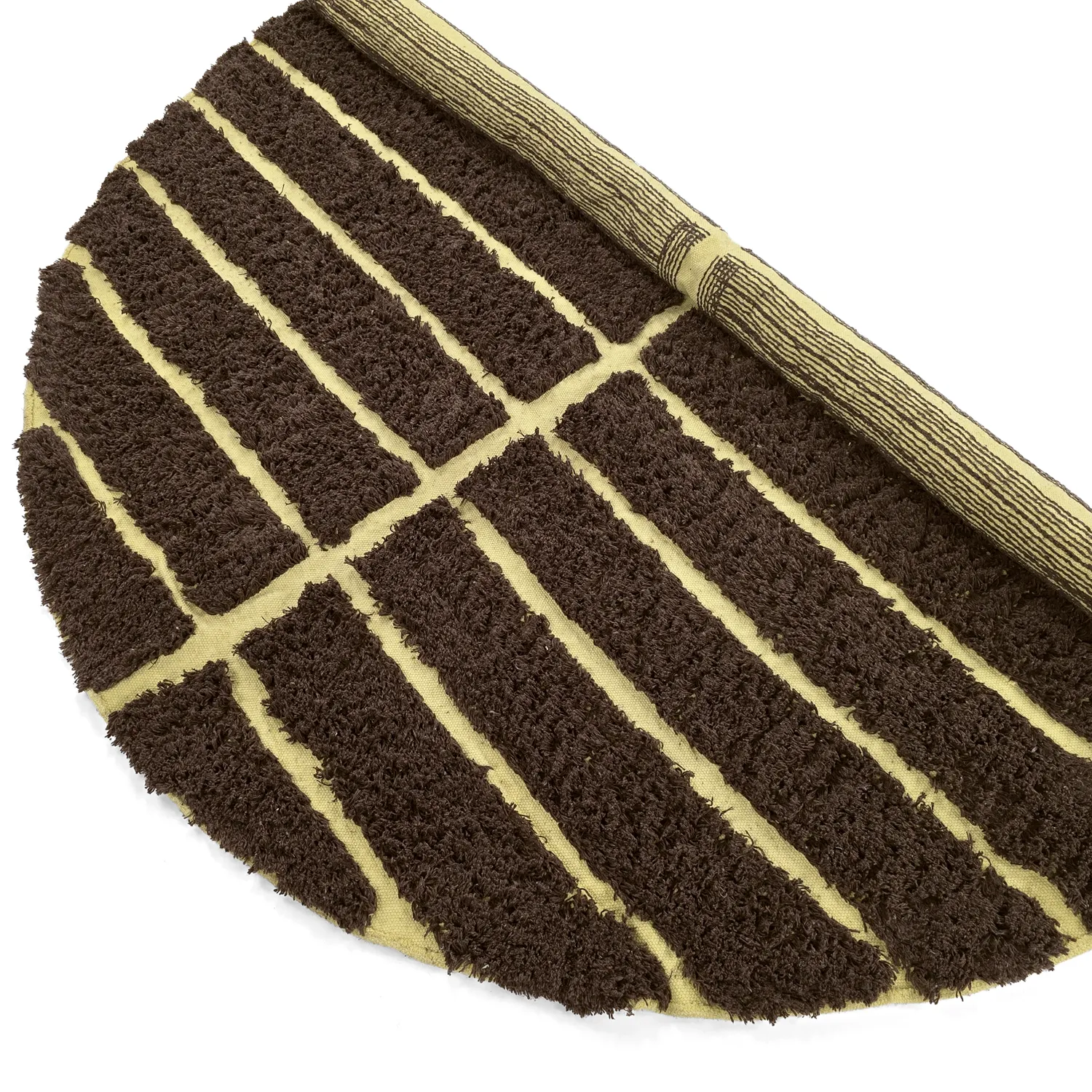 Tappeto rotondo - Ikara Natural Cotton Shaggy (marrone)