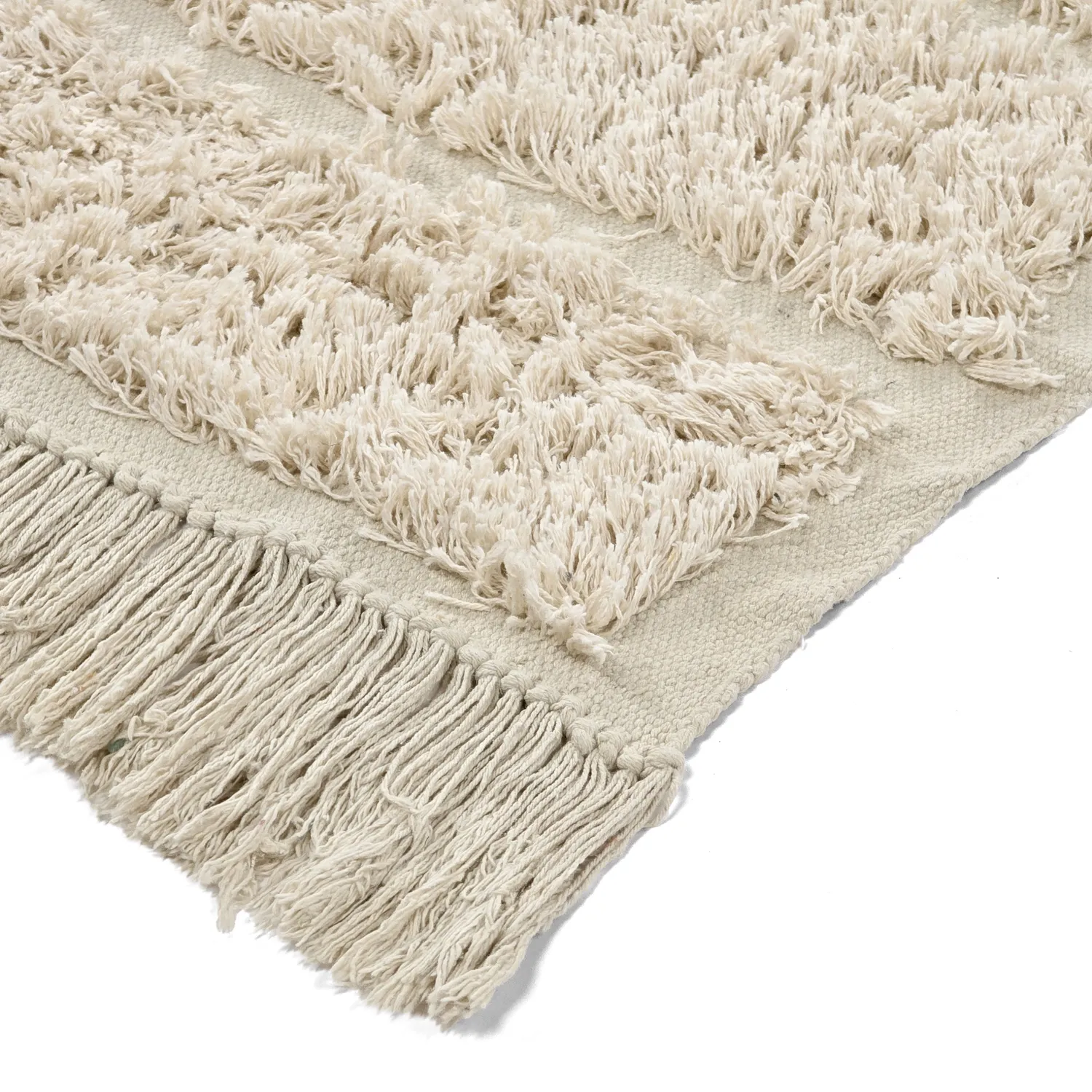 Tappeto A Pelo Lungo - Ikara Natural Cotton Shaggy (crema)