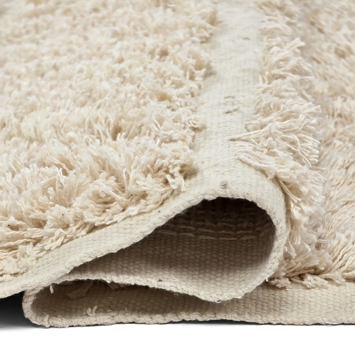 Tappeto A Pelo Lungo - Ikara Natural Cotton Shaggy (crema)