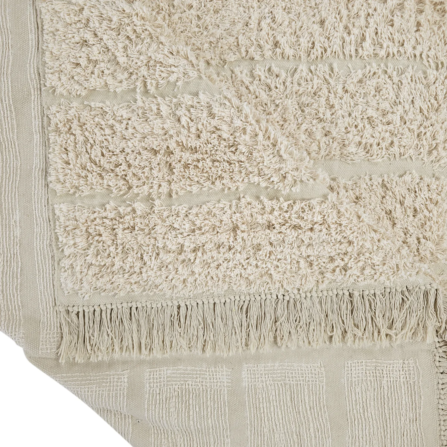 Tappeto A Pelo Lungo - Ikara Natural Cotton Shaggy (crema)