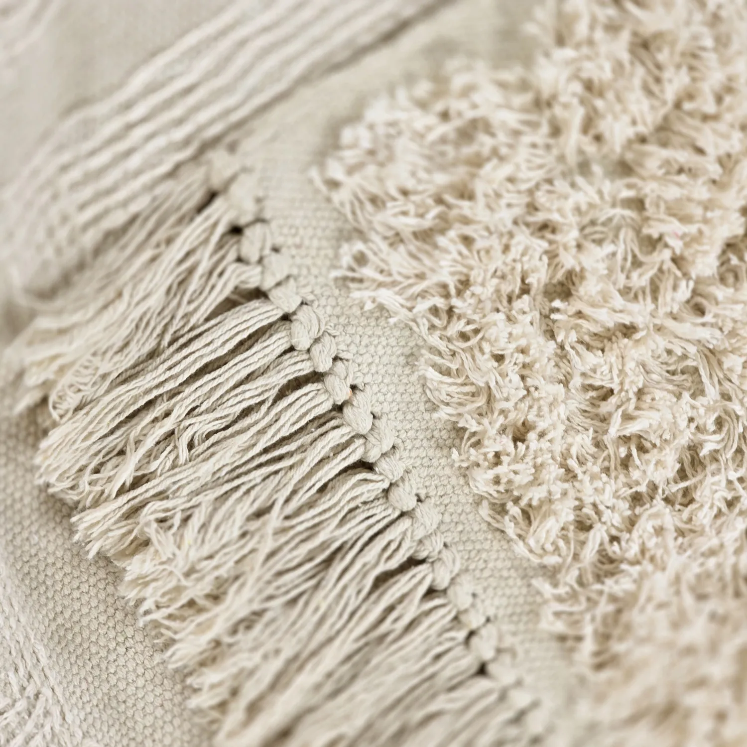 Tappeto A Pelo Lungo - Ikara Natural Cotton Shaggy (crema)