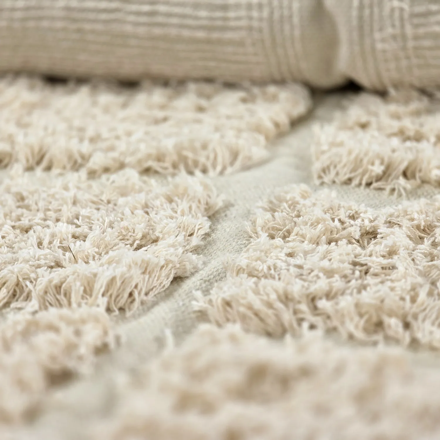 Tappeto A Pelo Lungo - Ikara Natural Cotton Shaggy (crema)