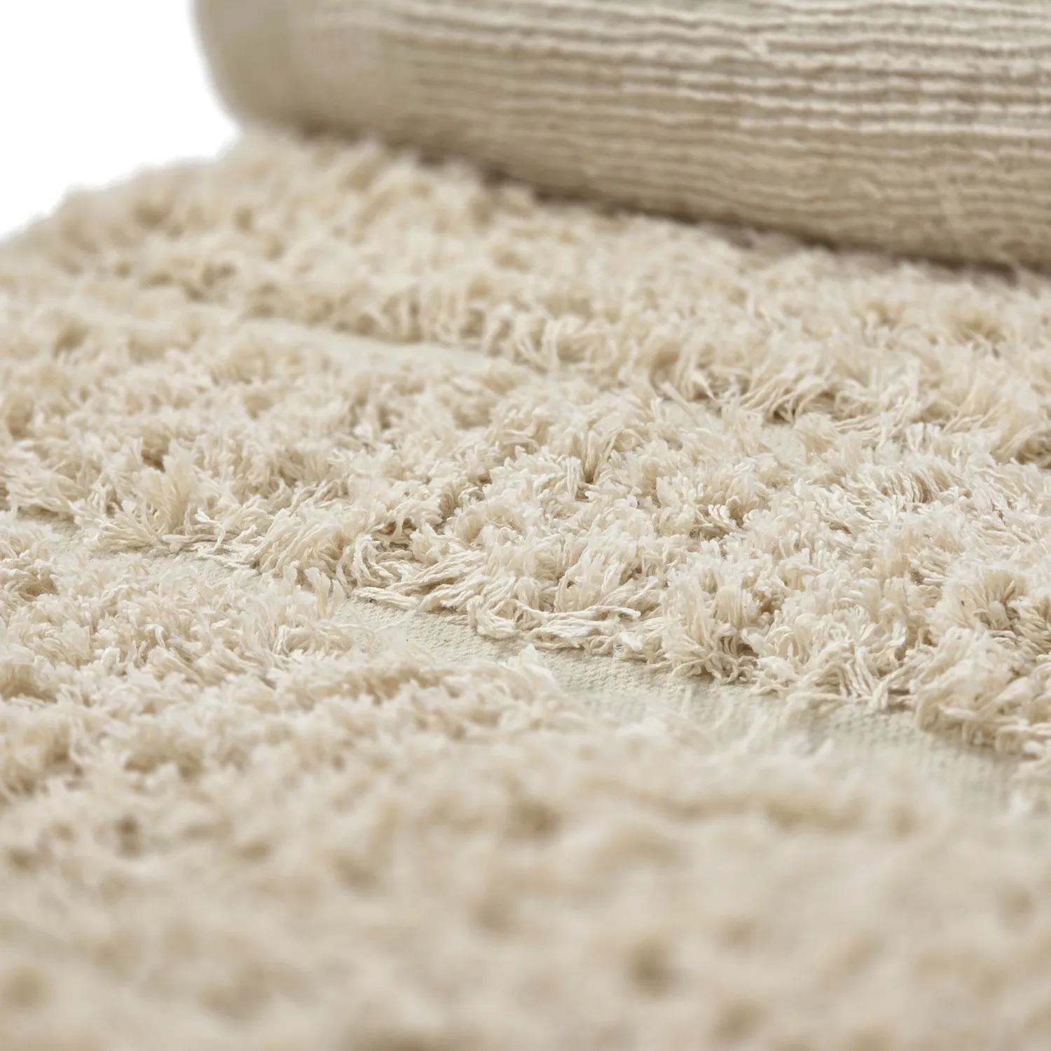 Tappeto A Pelo Lungo - Ikara Natural Cotton Shaggy (crema)
