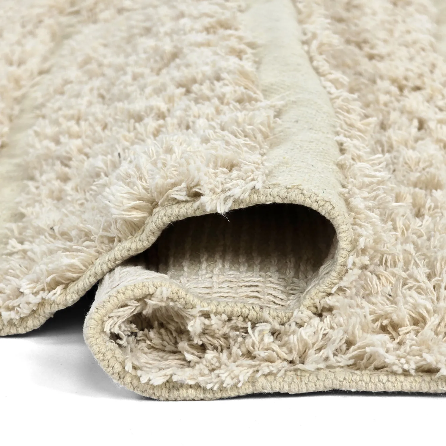 Tappeto rotondo - Ikara Natural Cotton Shaggy (crema)
