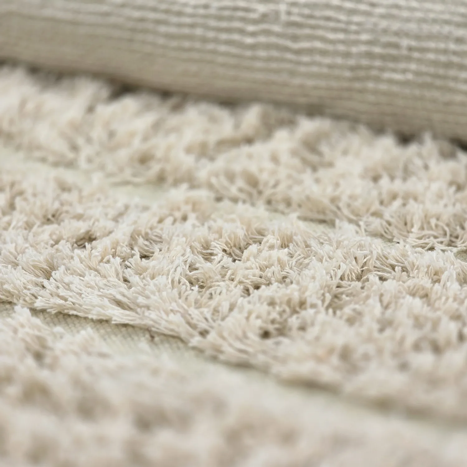 Tappeto rotondo - Ikara Natural Cotton Shaggy (crema)