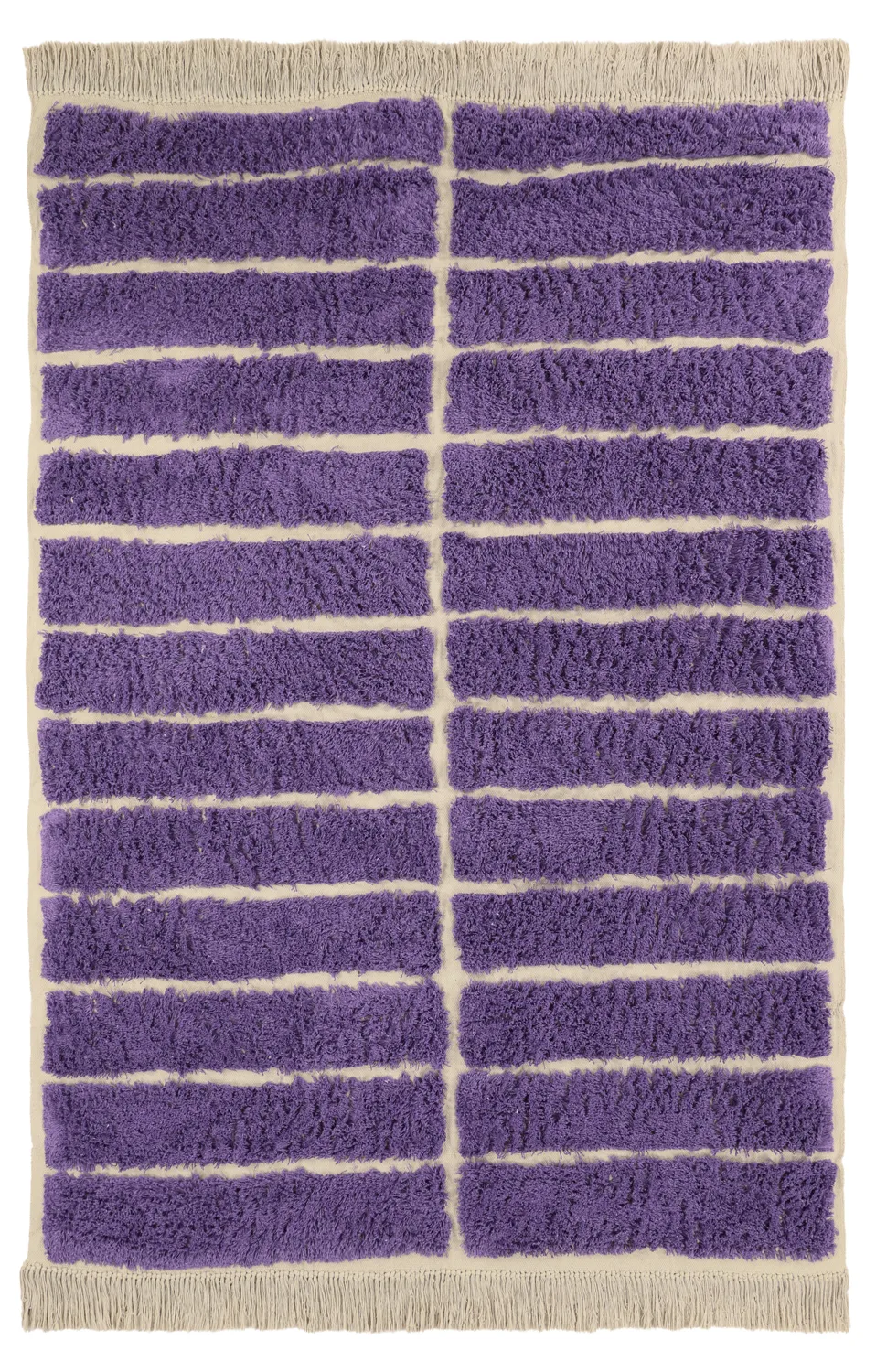 Tappeto A Pelo Lungo - Ikara Natural Cotton Shaggy (viola)