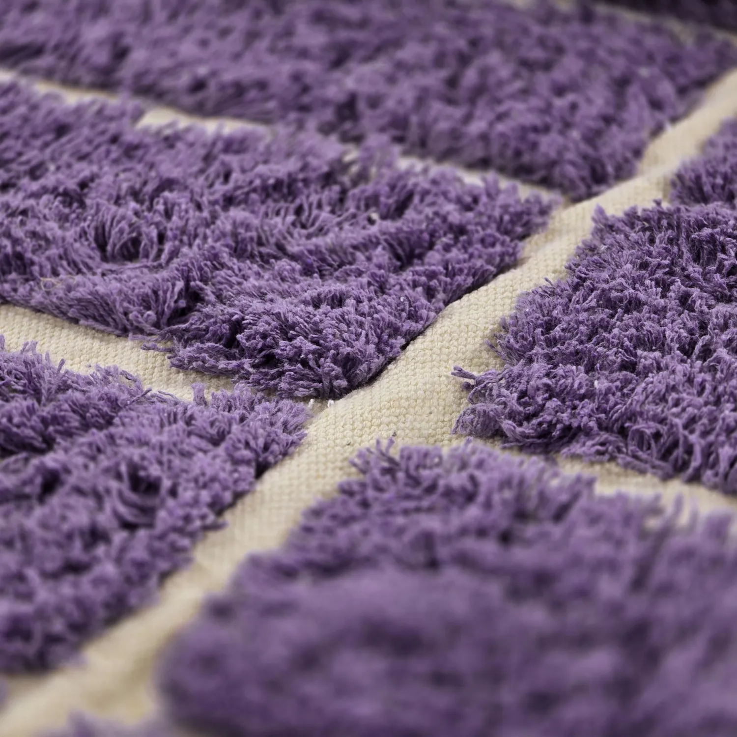 Tappeto A Pelo Lungo - Ikara Natural Cotton Shaggy (viola)