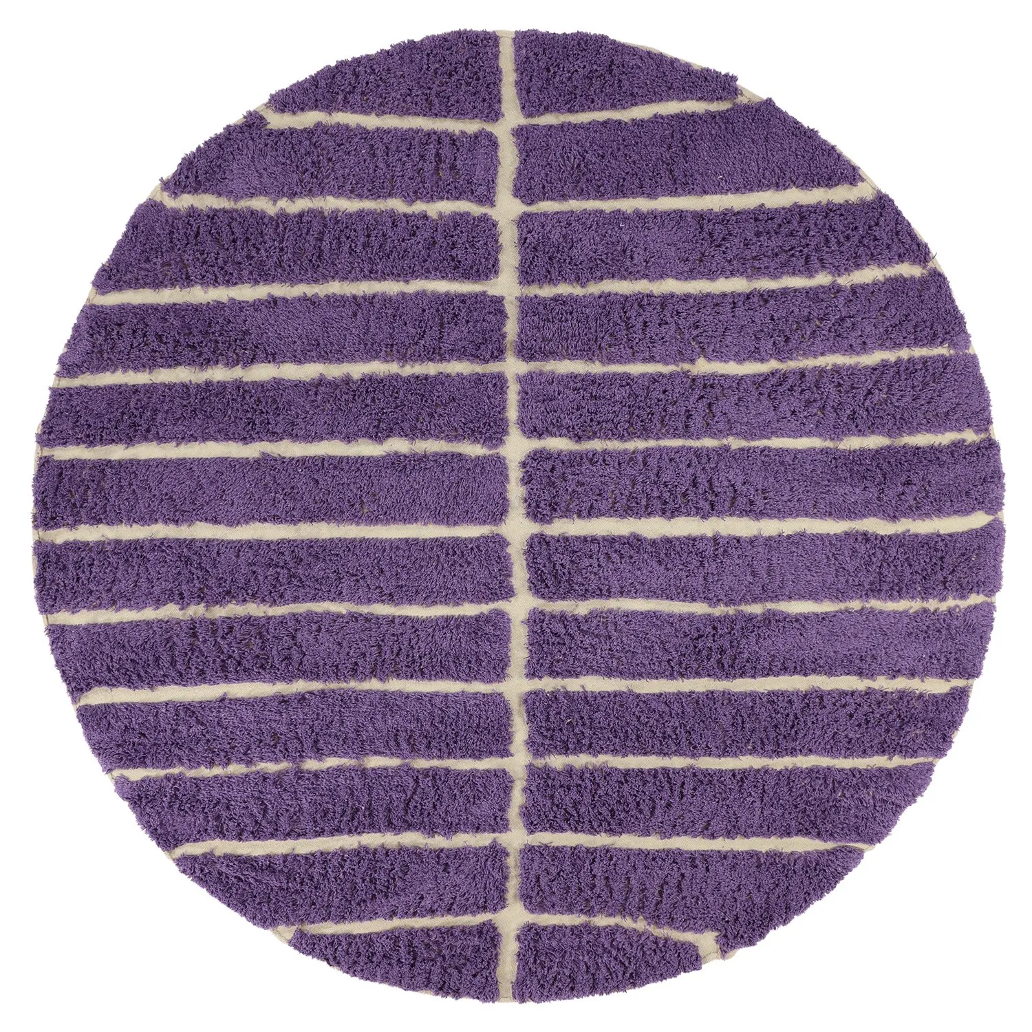 Tappeto rotondo - Ikara Natural Cotton Shaggy (viola)