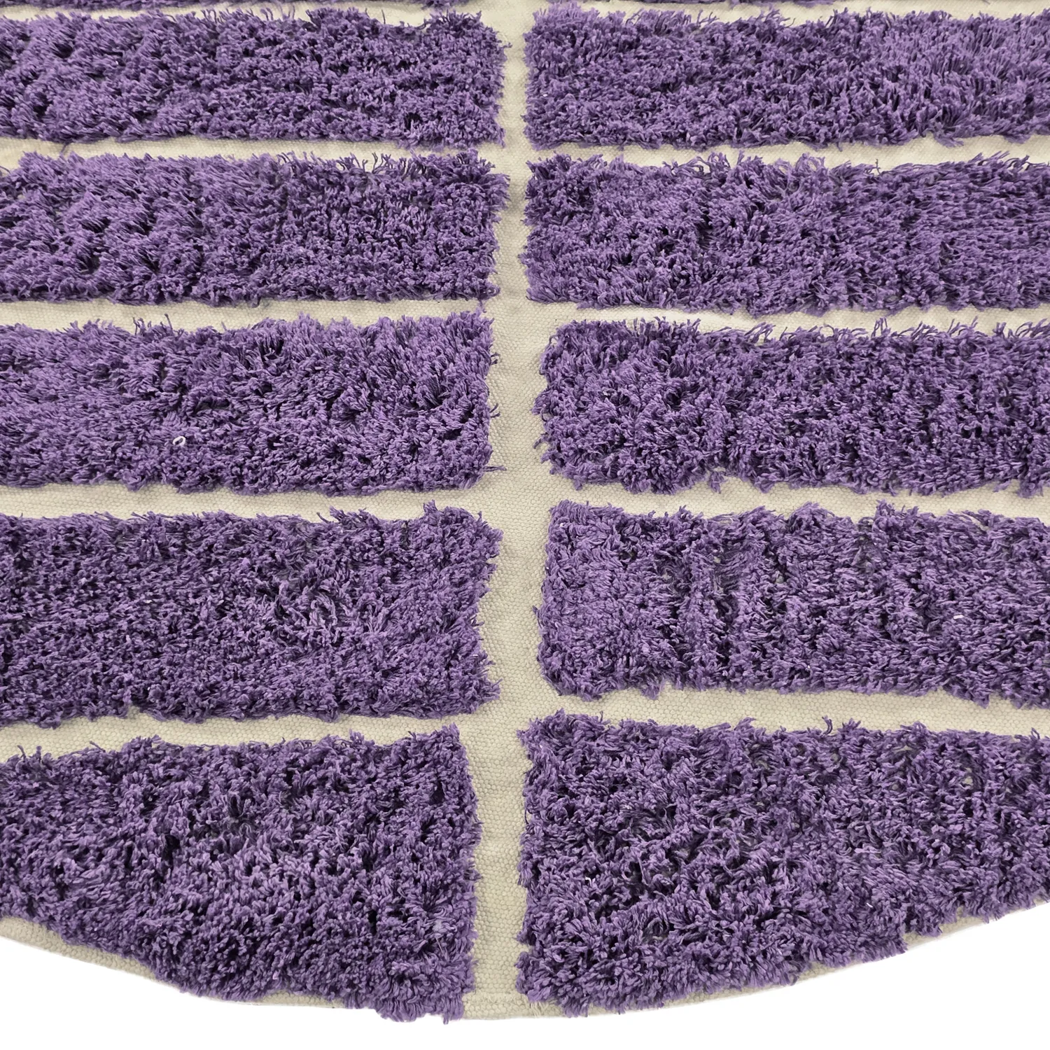 Tappeto rotondo - Ikara Natural Cotton Shaggy (viola)