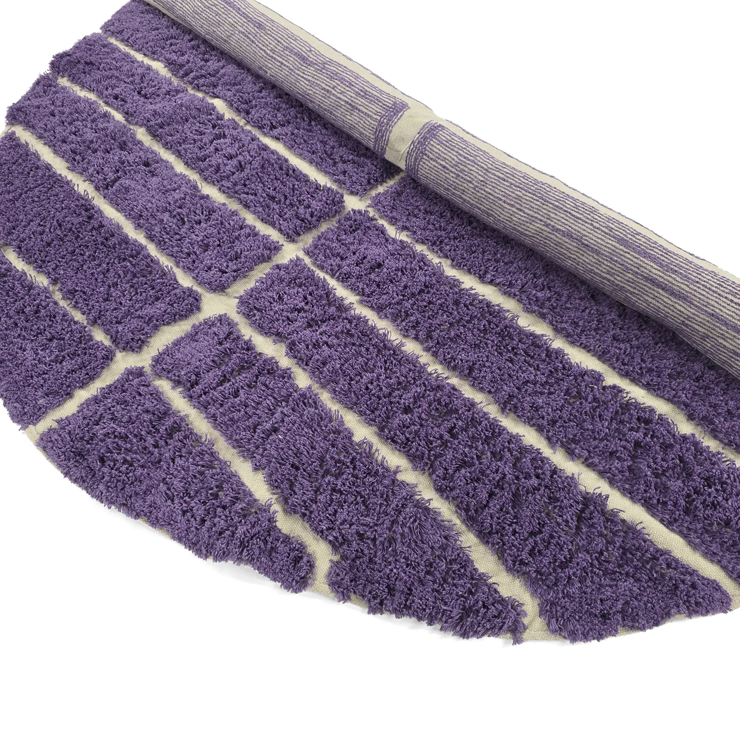 Tappeto rotondo - Ikara Natural Cotton Shaggy (viola)