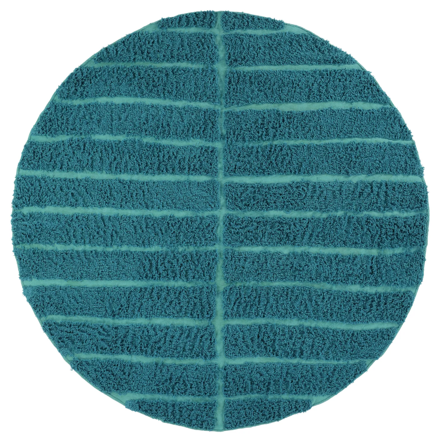 Tappeto rotondo - Ikara Natural Cotton Shaggy (turchese)